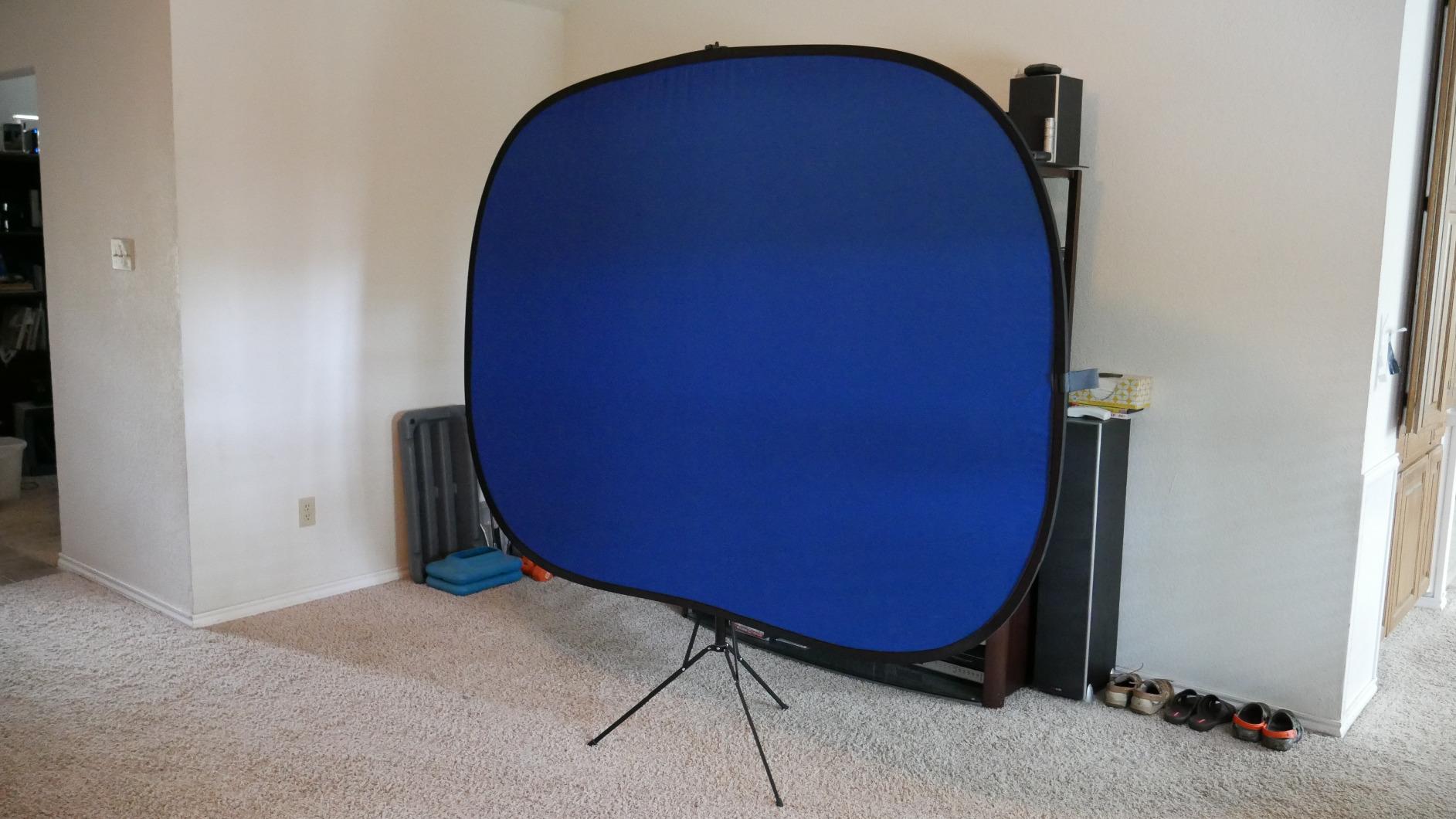 Fotodiox 5'x7' Collapsible Chromakey Green + Blue 2-in-1 Background, Backdrop kit w/Stand Support customer photo 1
