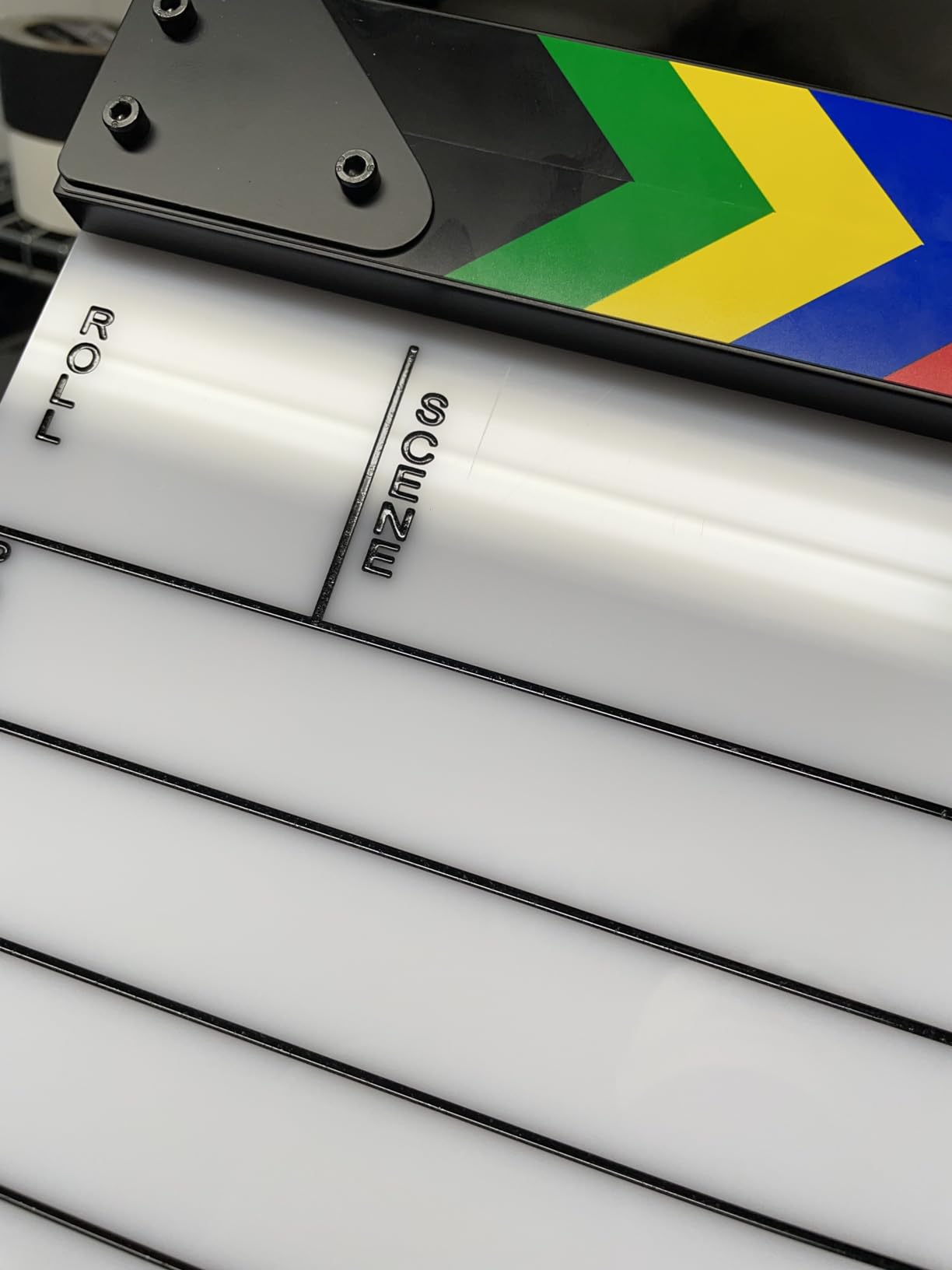 9-Section Acrylic Production Slate with Color Clapper Sticks customer photo 1