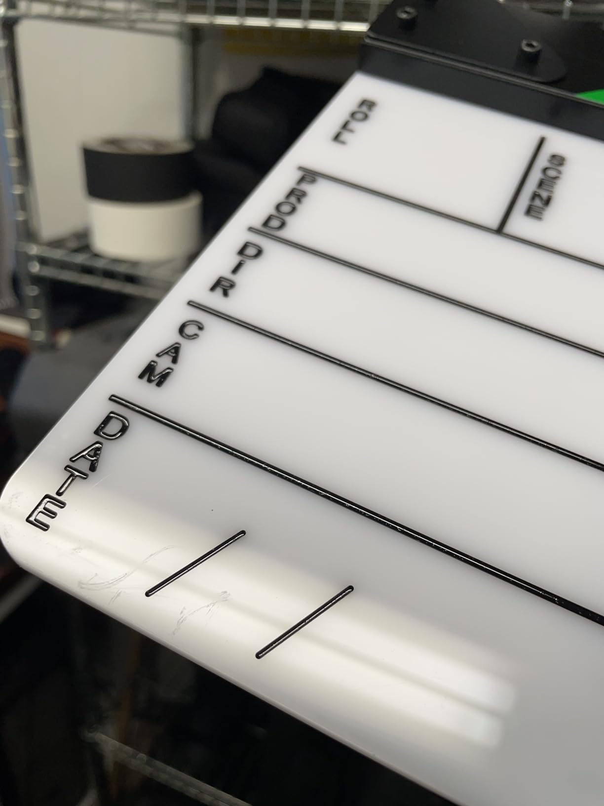 9-Section Acrylic Production Slate with Color Clapper Sticks customer photo 2