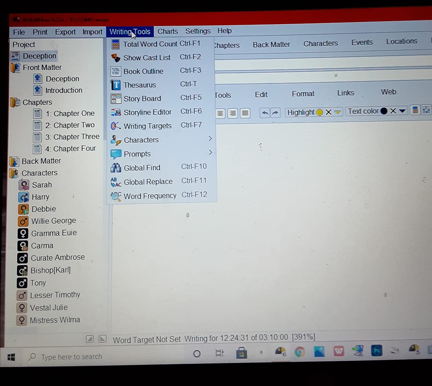 WriteItNow 5 Novel Writing Software customer photo 1
