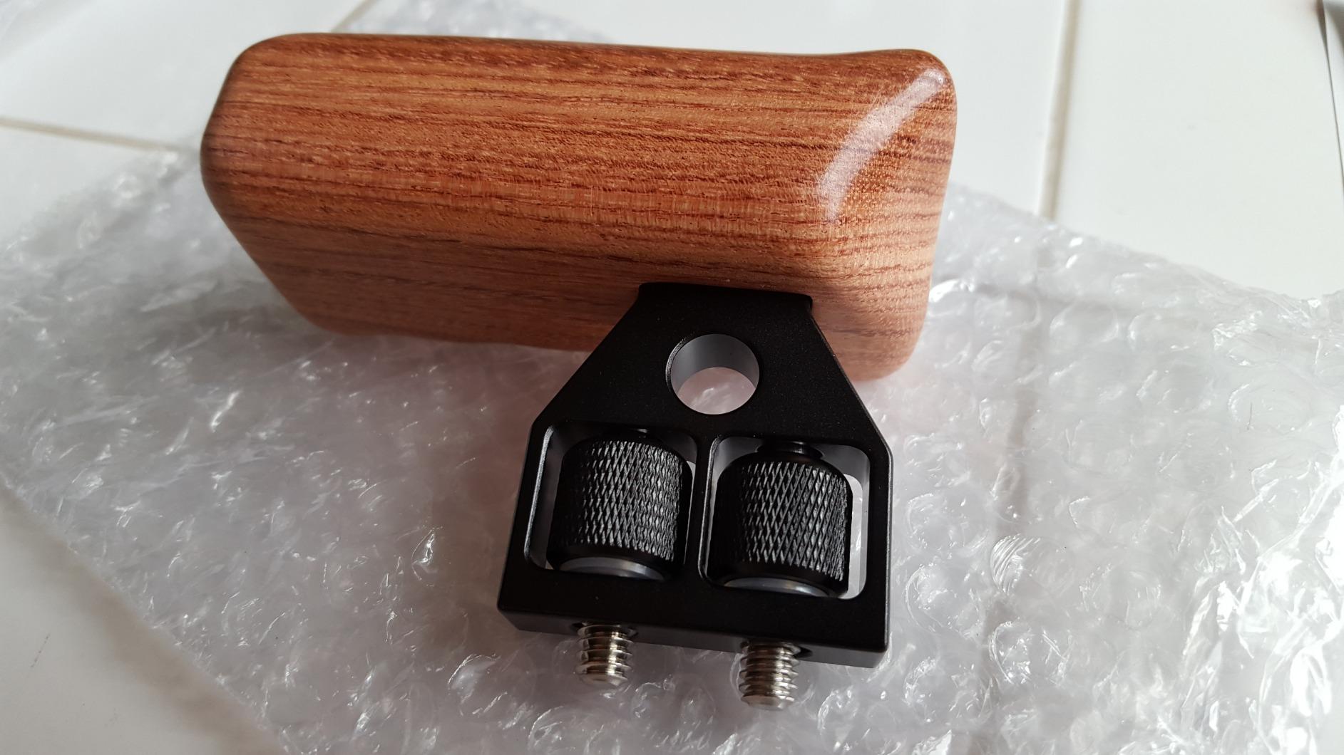 CAMVATE DSLR Camera Cage Top Handle Wood Grip Compatible for Sony Panasonnic customer photo 1
