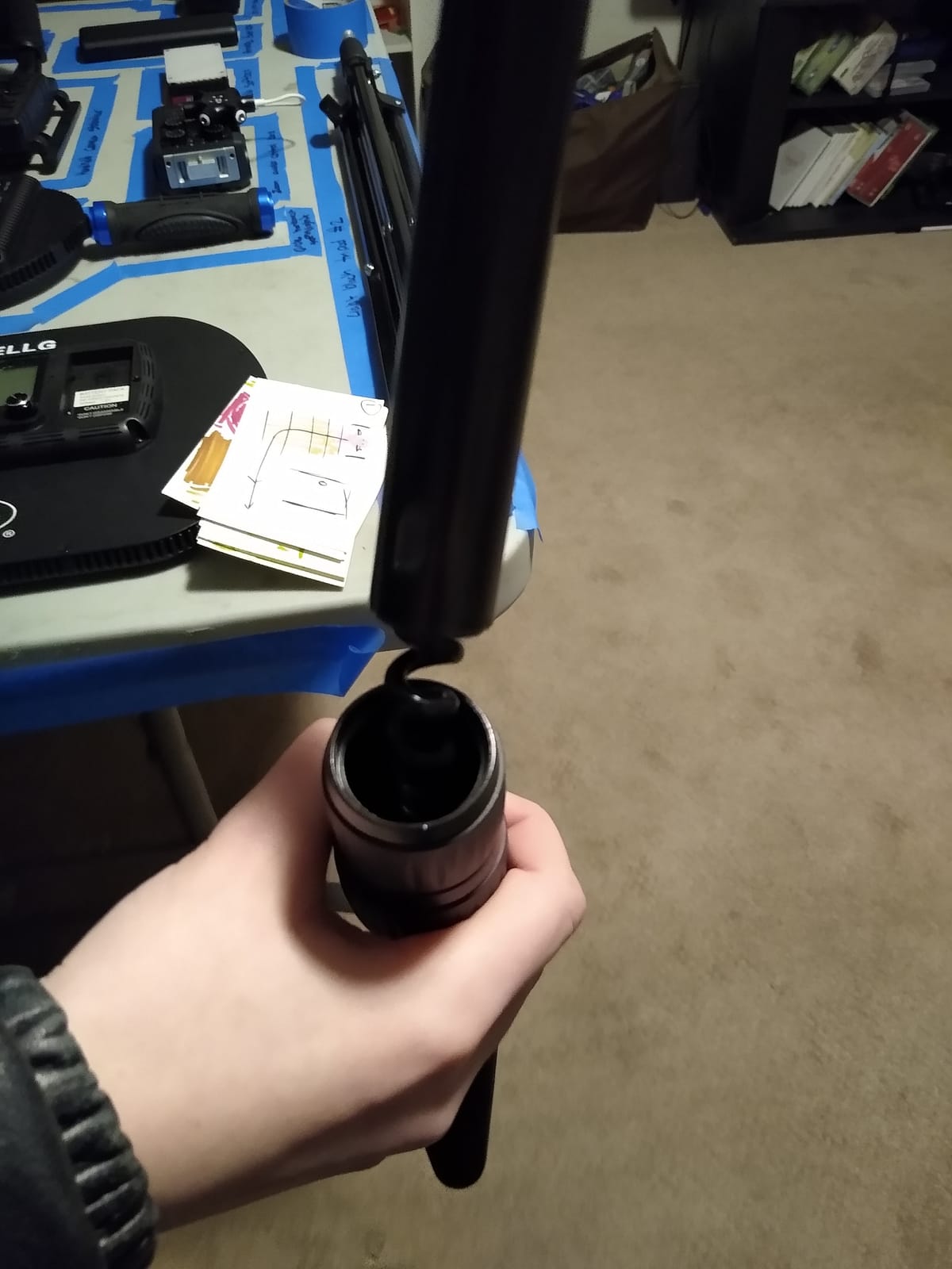 LyxPro Portable Mic Boom Pole Arm 5 Section Stretchable Padded Handheld Telescopic Aluminum Adjustable With Built In Internal XLR Cable Shotgun Zoom Microphones, Fish Pole extends 2.4' - 9.25' MPL-20 customer photo 2