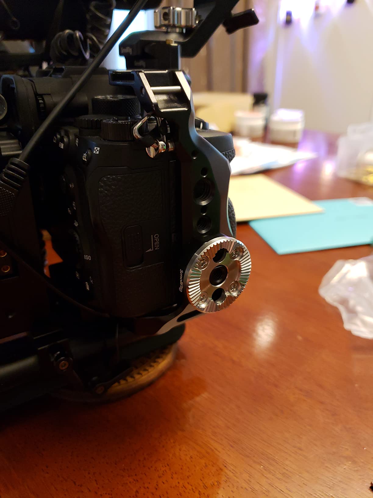SMALLRIG Standard Rosette Bolt-On Mount (M6 Thread, 31.8 Diameter) for Camera Cage and Accessories - 1939 customer photo 1