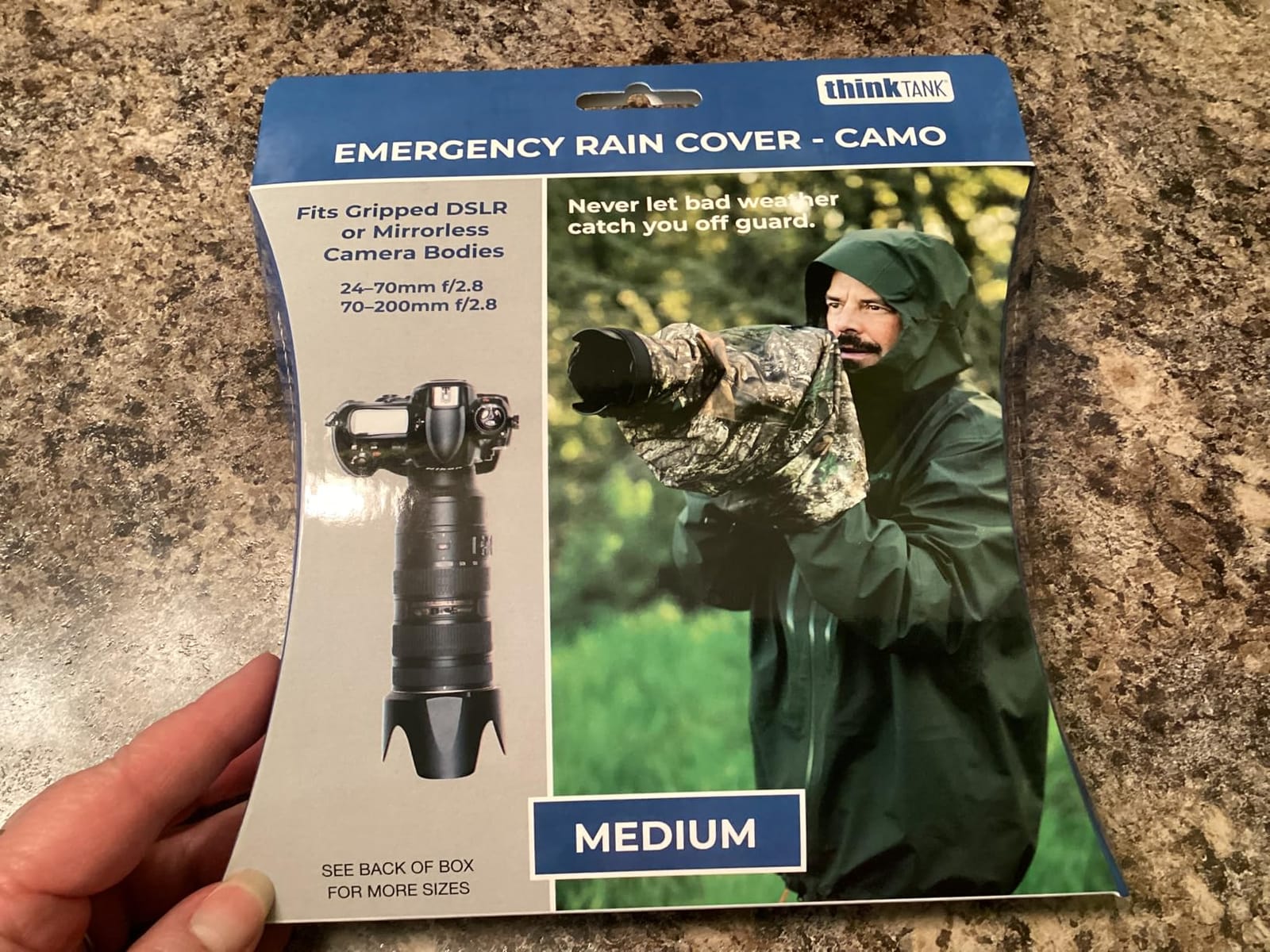 Think Tank Emergency Rain Covers for DSLR and Mirrorless Cameras with 70-200mm Lens - Medium (Black) customer photo 1