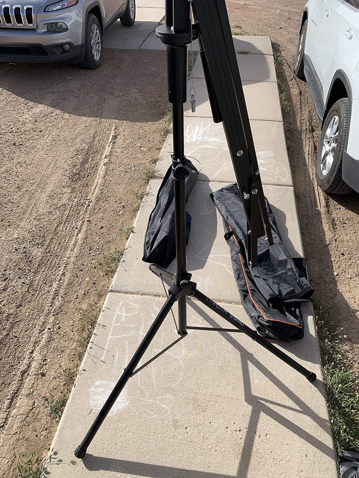 PROAIM Heavy-Duty Jib Stand for Camera Jib Crane, 33mm Mount, 90kg/198lb | Quick-lock height adjustment, mid-level spreader, and rubber-feet stability customer photo 1
