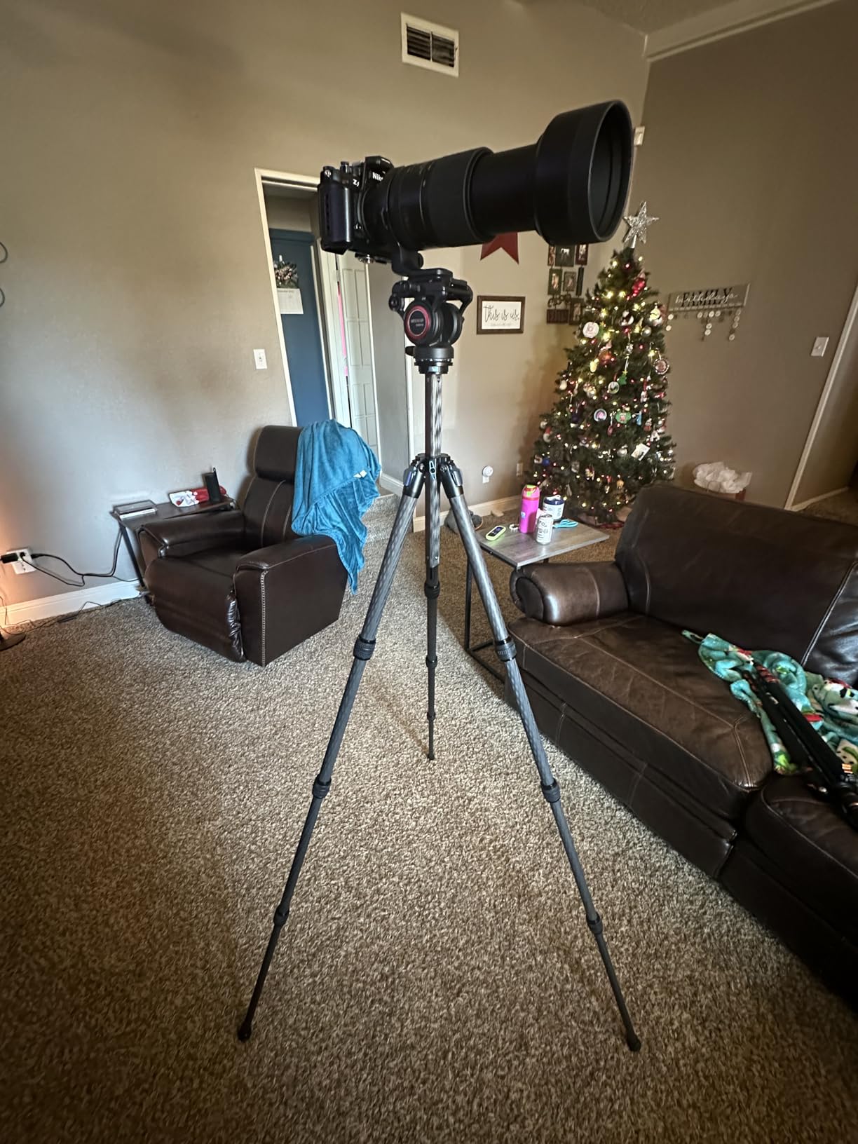 SIRUI AM-124 Carbon Fiber Tripod with AM-5VX Fluid Head, 65.6