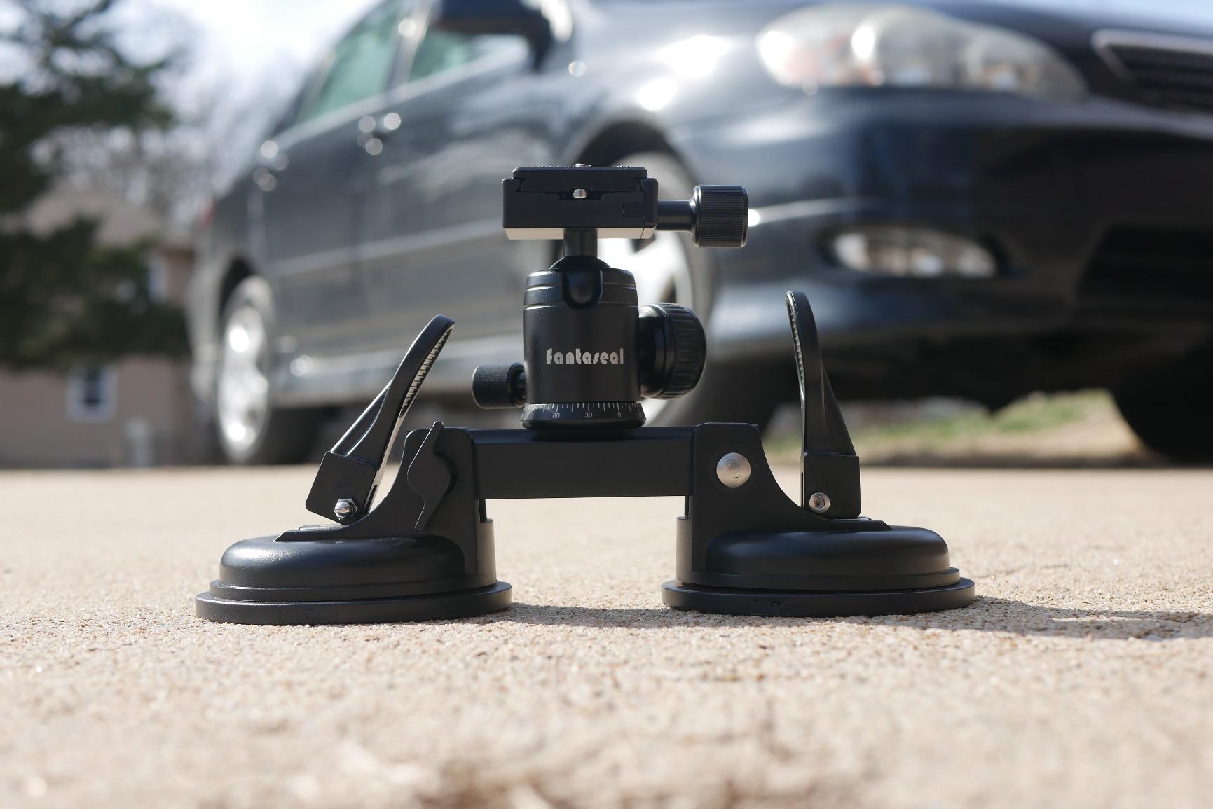 Professional Heavy Duty (20 lbs Load) DSLR Mirorrless Camera Suction Cup Car Mount Camcorder Vehicle Holder w/ 360°Panorama Ball Head + Quick Release Plate Compatible with Nikon Canon Sony RED BM customer photo 2