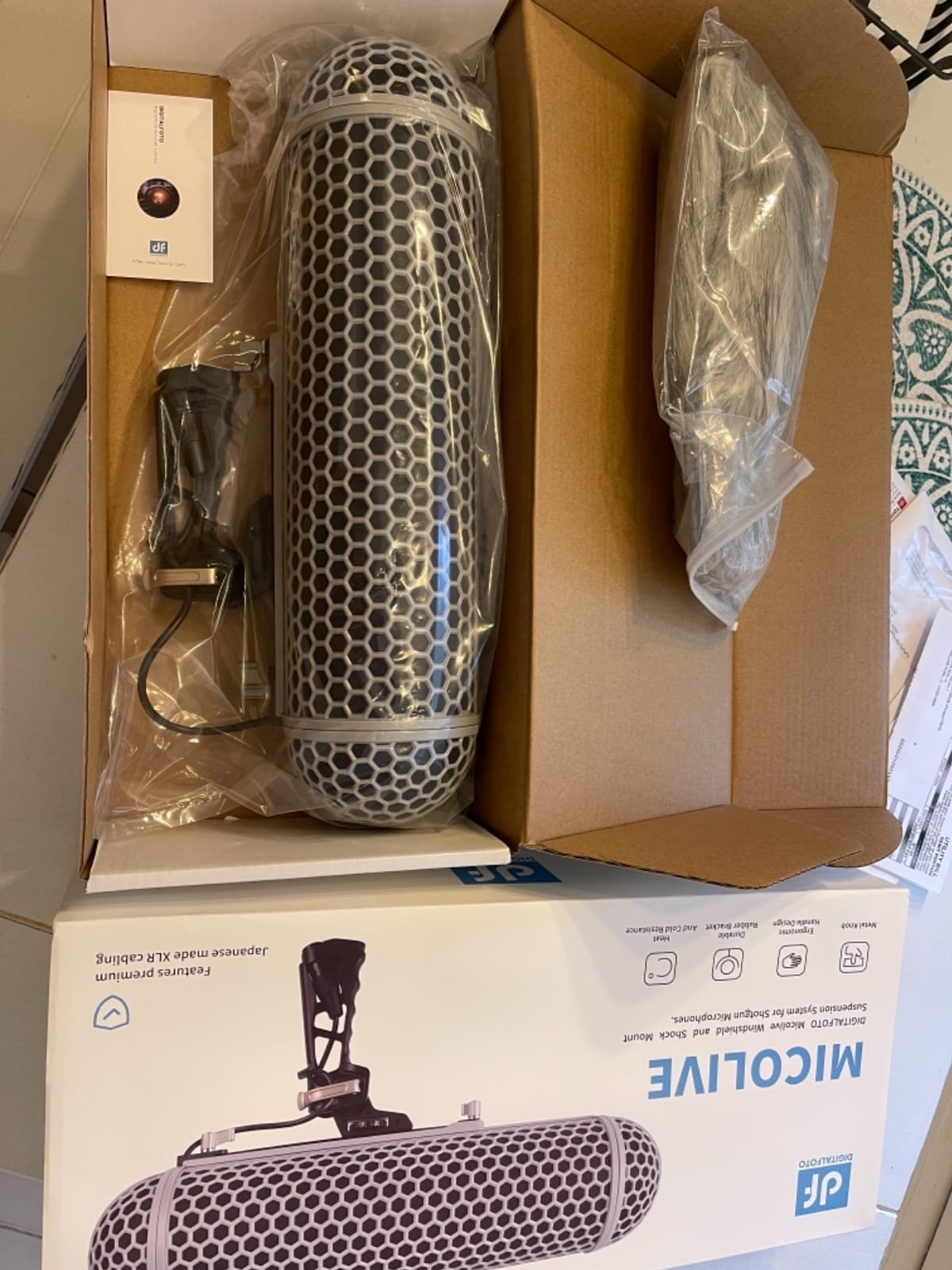 Micolive Microphone Windshield Blimp Windscreen Style Protect Cage and Shock Mount Suspension System Compatible with Rode NTG1 NTG2 NTG3 NTG4+ AT875R Line MKE 600 Series Shotgun Microphones etc customer photo 2