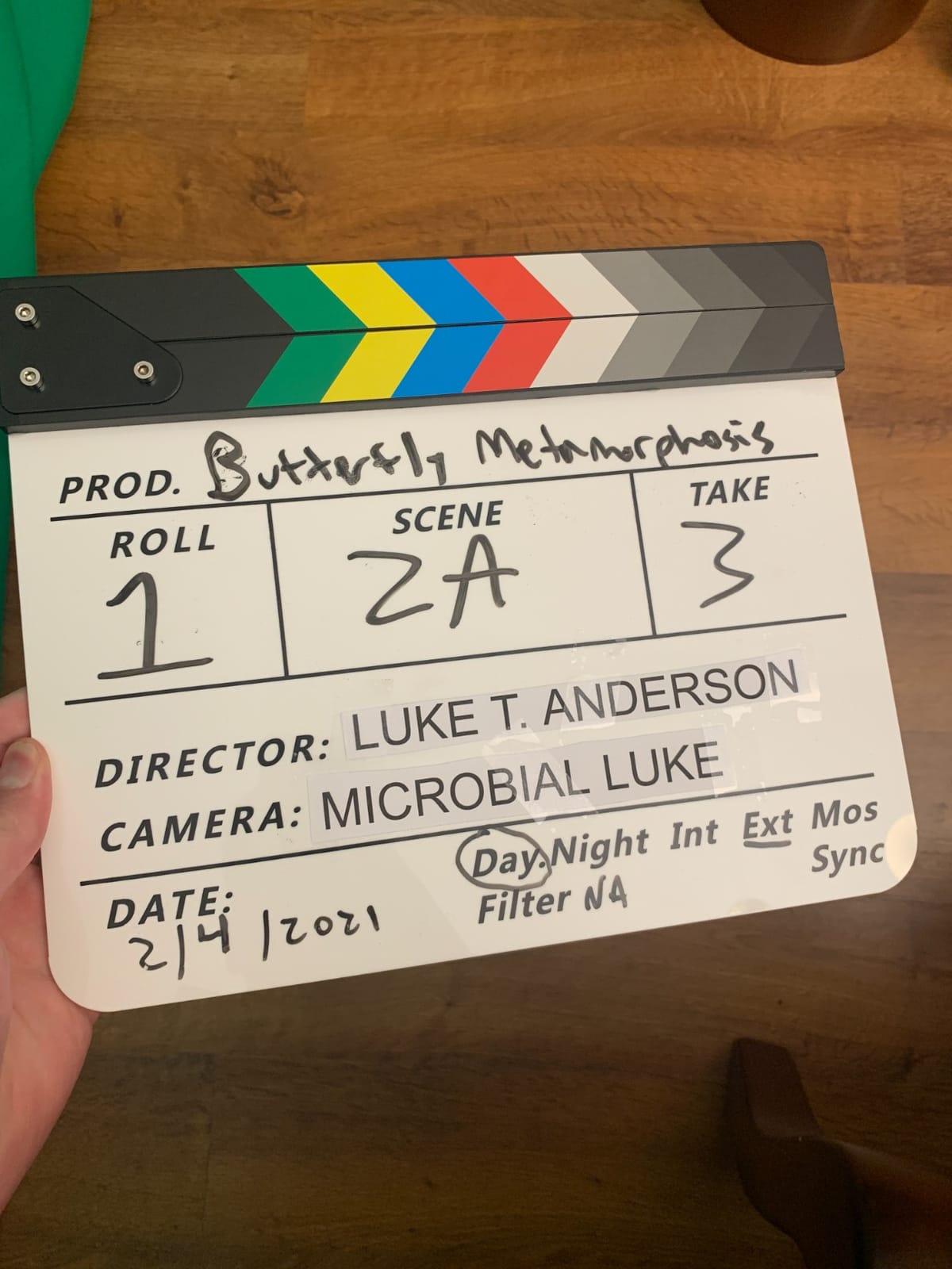 Zacro Acrylic Film Clapboard -12 x 10in Plastic Film Clapboard Cut Action Scene Clapper Board with a Magnetic Blackboard Eraser and Two Custom Pens customer photo 1