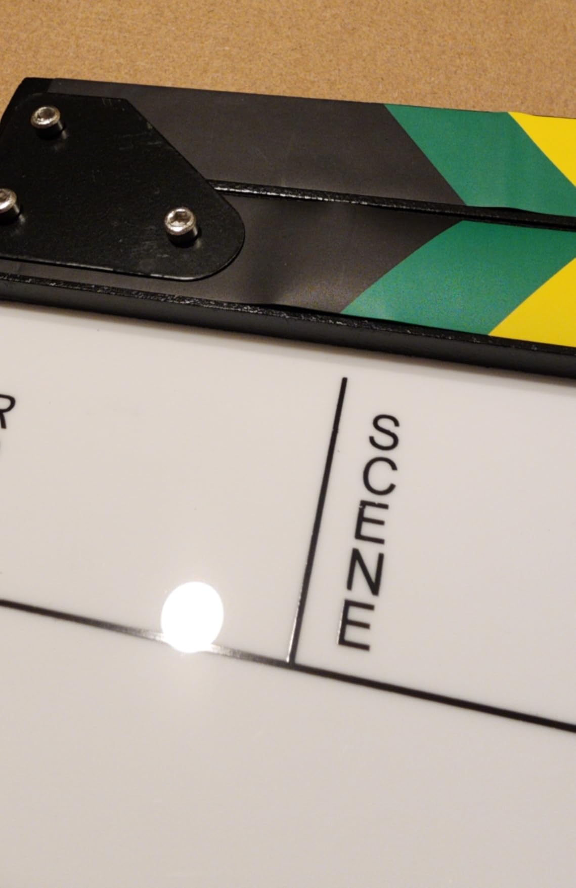 Acrylic Film Slate Directors Clapboard, White Movie Clapper Board customer photo 2
