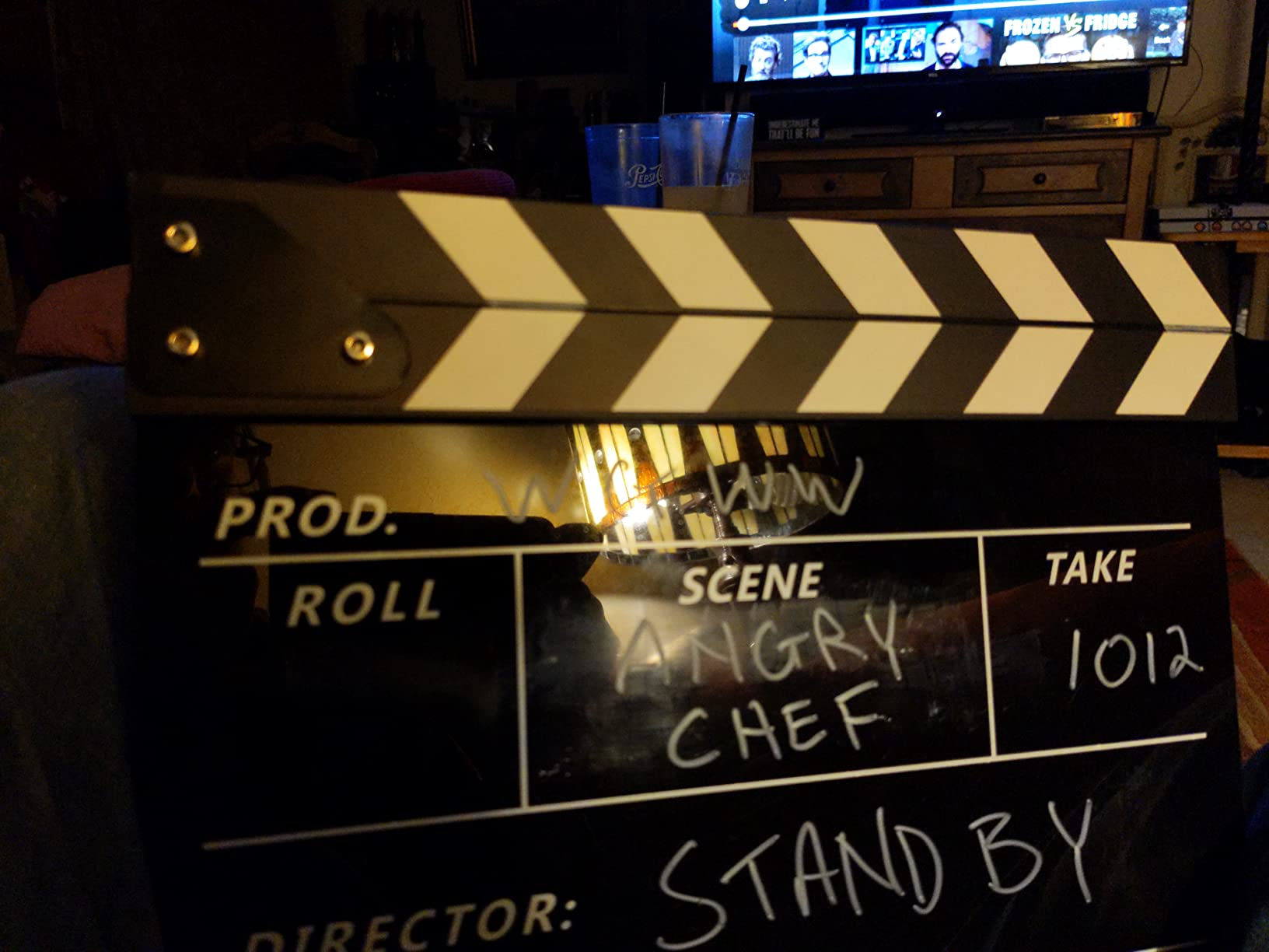 Film Slate Clapper Board, Acrylic Black Movie Directors Clapboard customer photo 1