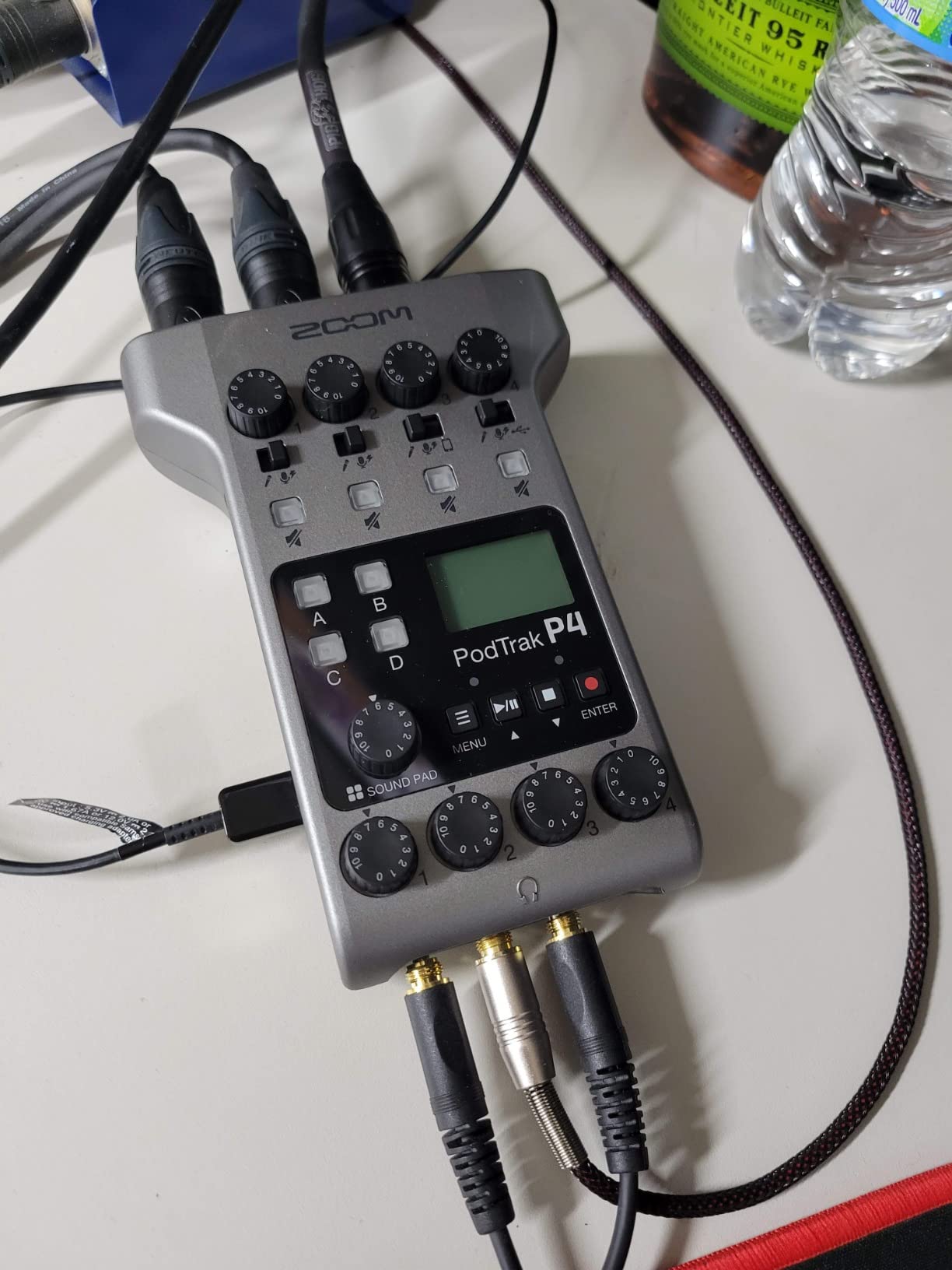 Zoom PodTrak P4 Podcast Recorder with 4 XLR Mic Inputs, 4 Headphone Outputs, Phone & USB Input for Remote Interviews, Sound Pads, 2-In/2-Out USB Audio Interface, Battery Powered customer photo 1