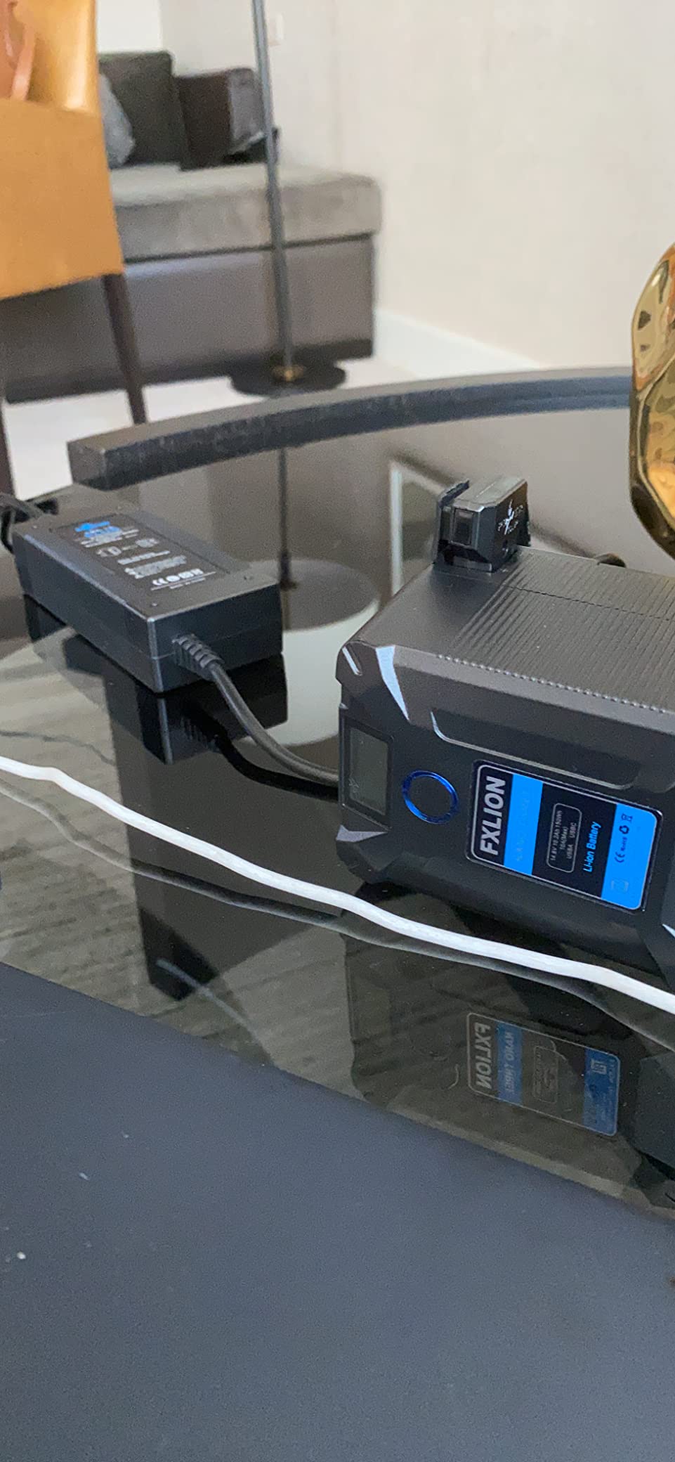 D-Tap Quick Charger with D Tap Cable for V-Mount/V Lock/Gold Mount Battery | DC Output: 16.8V 4.0A Max, Power Cord: 3.93ft, for Sony BP-U65 BP-U68 HDW-800P HDW-F900R PDW-680 PDW-850 DSR-650P PMW-F5 customer photo 1