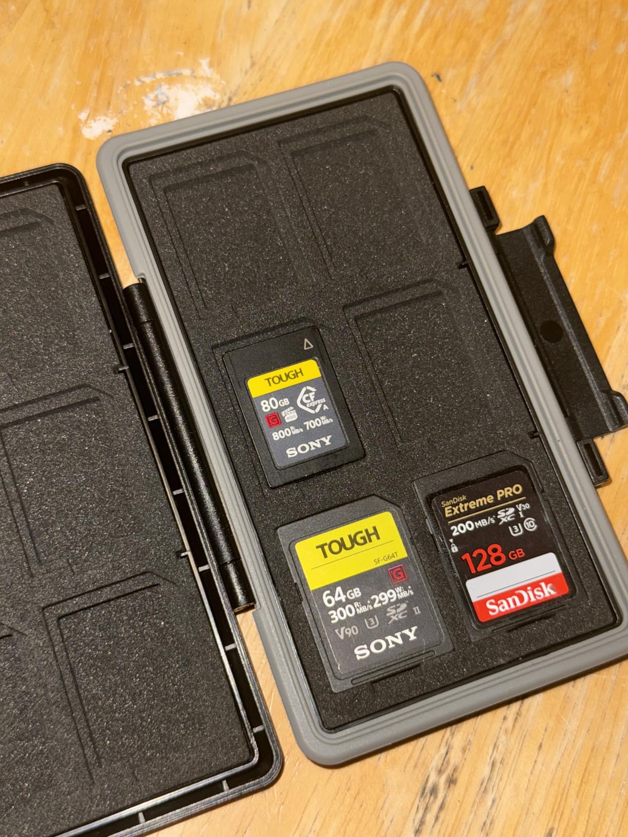 CFexpress Type A Card SD Card Holder Case Storage, Water-Resistant Shockproof Memory Card Organizer Box for 12 SD Card, 12 CFexpress Type-A Card for Sony A7RV A7SIII A7IV A7R5 A1 A9M3 FX3 FX6 FX30 FR7 customer photo 1