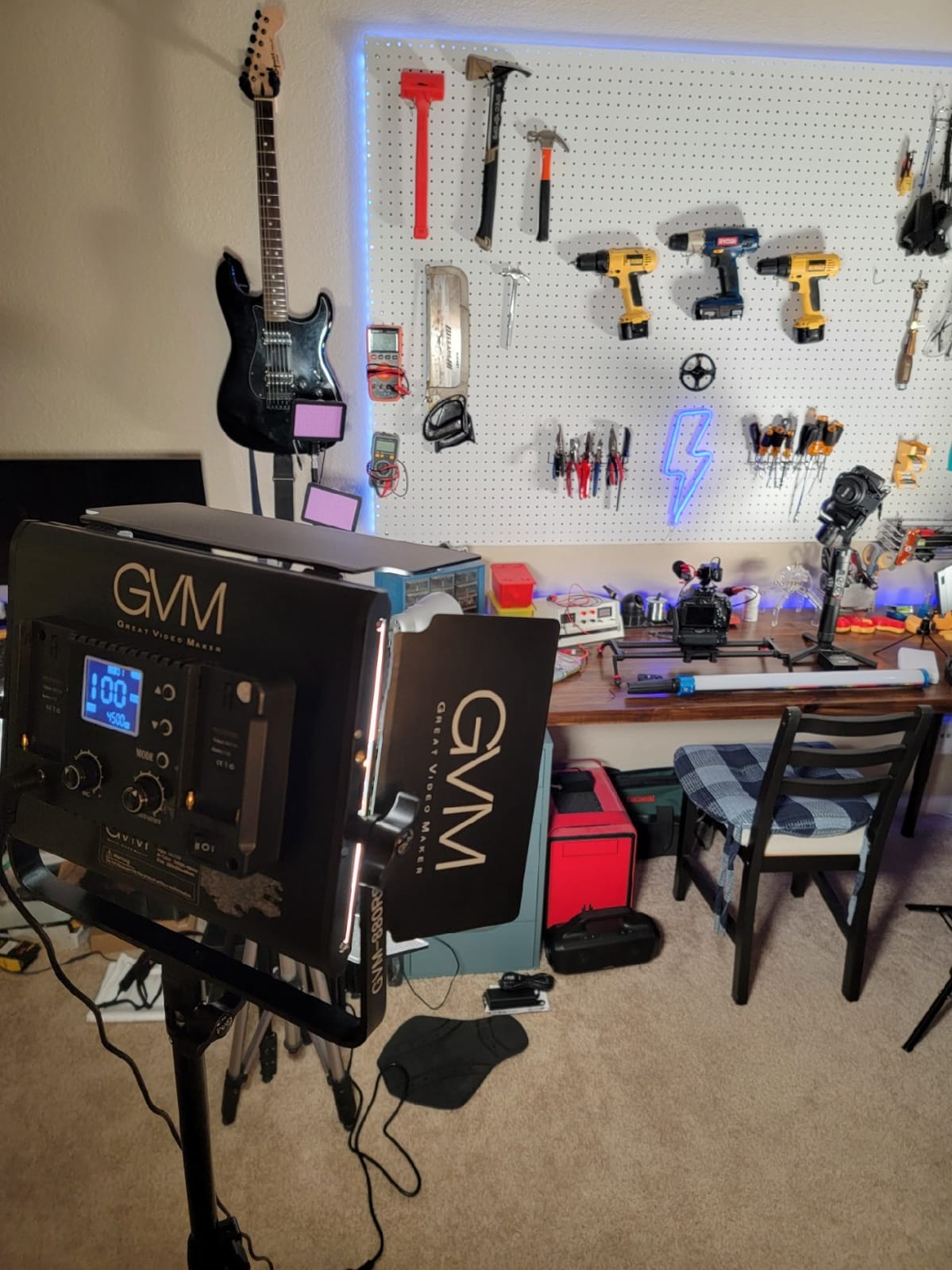 GVM RGB LED Video Light with Bluetooth Control, 60W Photography Studio Lighting Kit with Stands, 2-Packs 880RS Dimmable Led Panel Light for YouTube, Streaming, Gaming, 8 Applicable Scenes, CRI97 customer photo 2