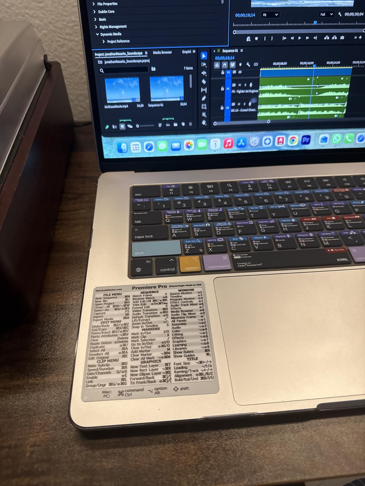 Synerlogic for Adobe After Effects Quick Reference Keyboard Shortcut Sticker for Any MacBook or Windows PC customer photo 1
