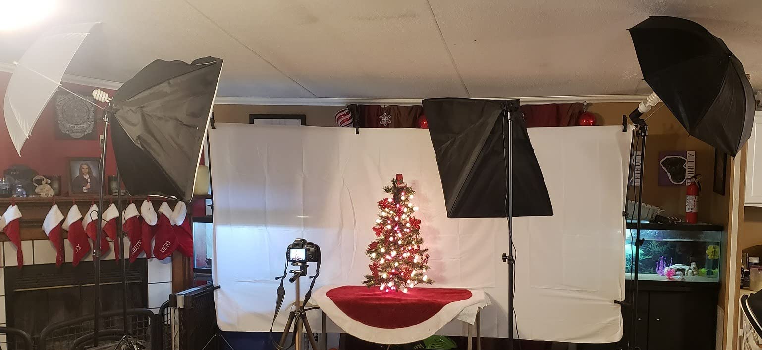 ShowMaven Photography Lighting Kit, Softbox Lighting Kit with Photo Backdrop for Product Photography, Portrait photography, Video Shooting Photography customer photo 1