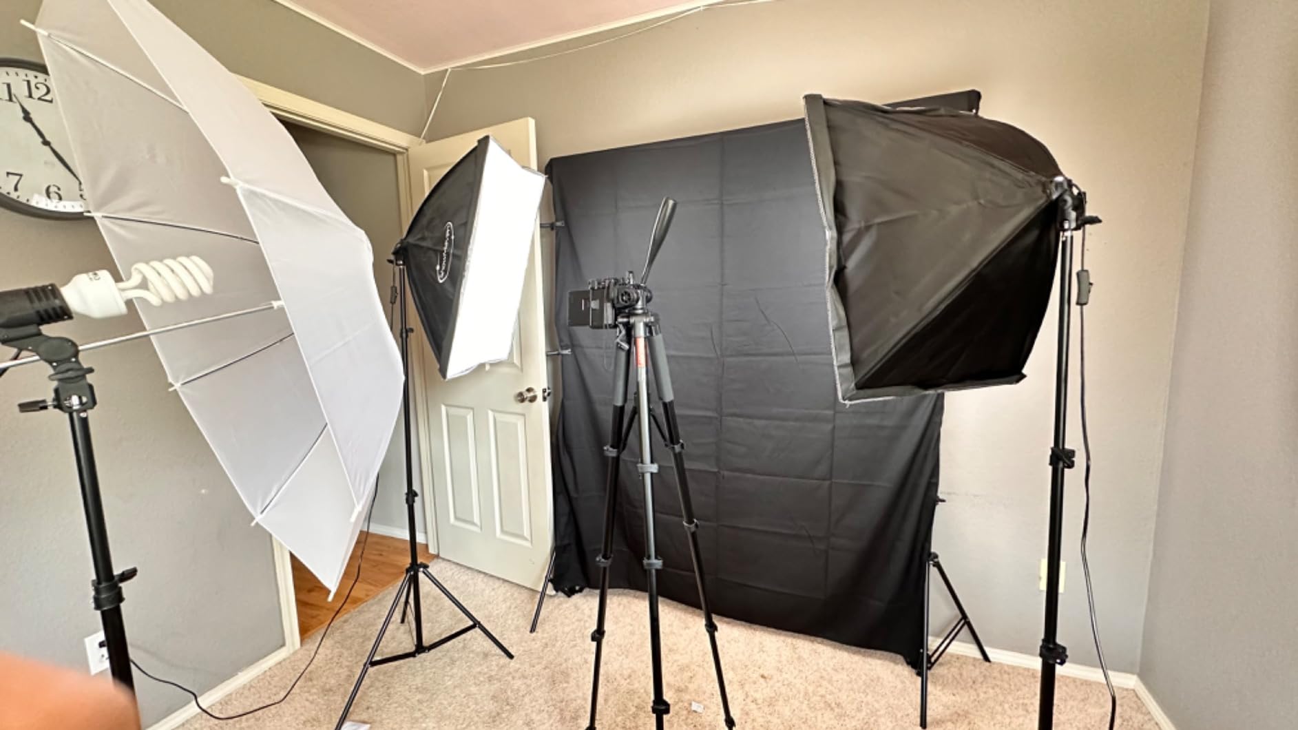 ShowMaven Photography Lighting Kit, Softbox Lighting Kit with Photo Backdrop for Product Photography, Portrait photography, Video Shooting Photography customer photo 2