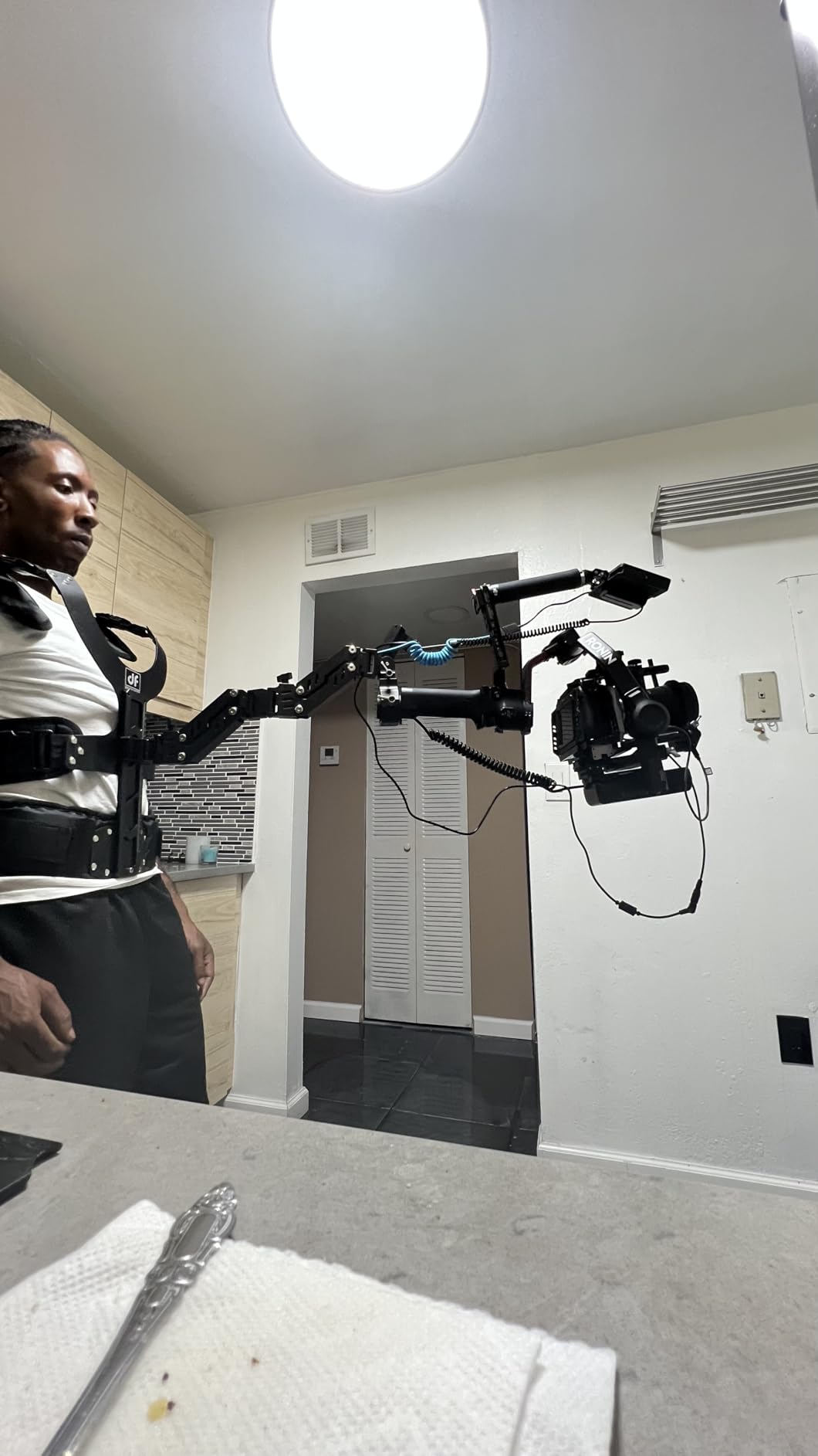 DF DIGITALFOTO Thanos-SE Support Vest Rig System,Filmmakers Kit Gimbal SteadyCam Axis Compatible with DJI RS4/RS 4 Pro/RS 3 PRO Mini,ZHIYUN Crane 3S for Videographer Smoothing footage 4.4-17.6 lbs customer photo 1