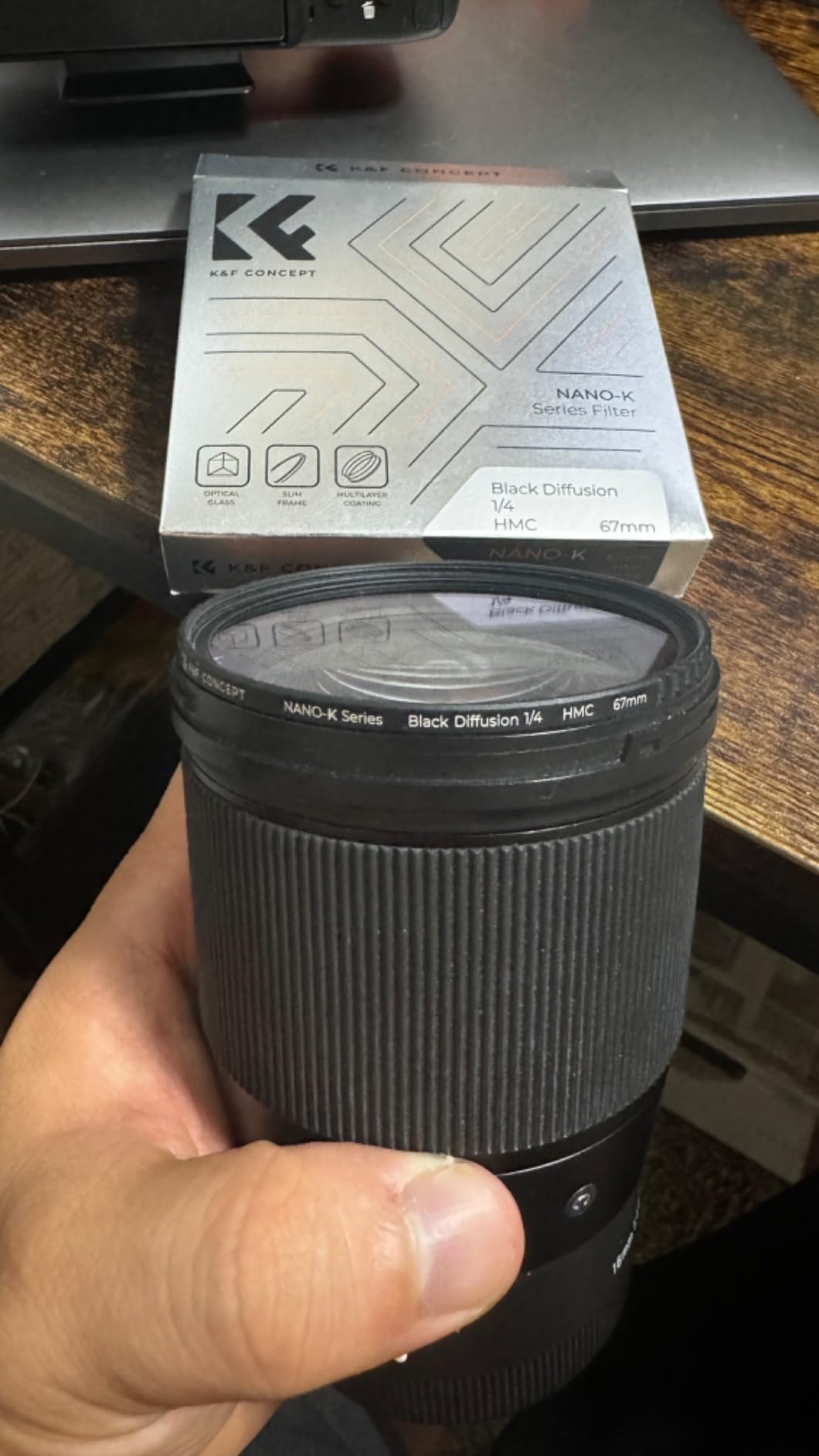 K&F CONCEPT 67mm Black Diffusion 1/4 Filter Mist Cinematic Effect Filter with 18 Multi-Layer Coatings for Video/Vlog/Portrait Photography (K-Series) customer photo 2