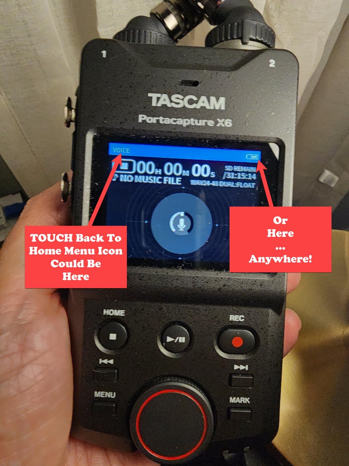 TASCAM Portacapture X6 32-bit Float Portable Audio Recorder, Field Recorder for Video, Music, Podcast, Voice, Podcasting customer photo 1