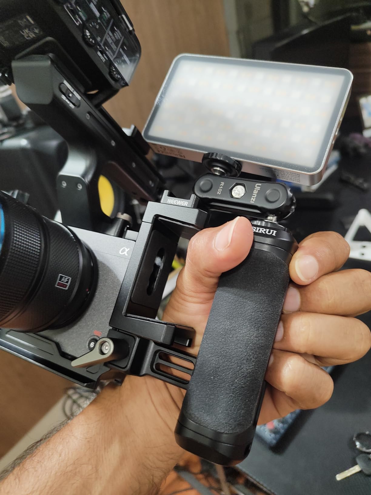 SIRUI Full Camera Cage for Sony FX3/FX30, Compatible with Original XLR Handle, with HDMI Cable Clamp, 1/4