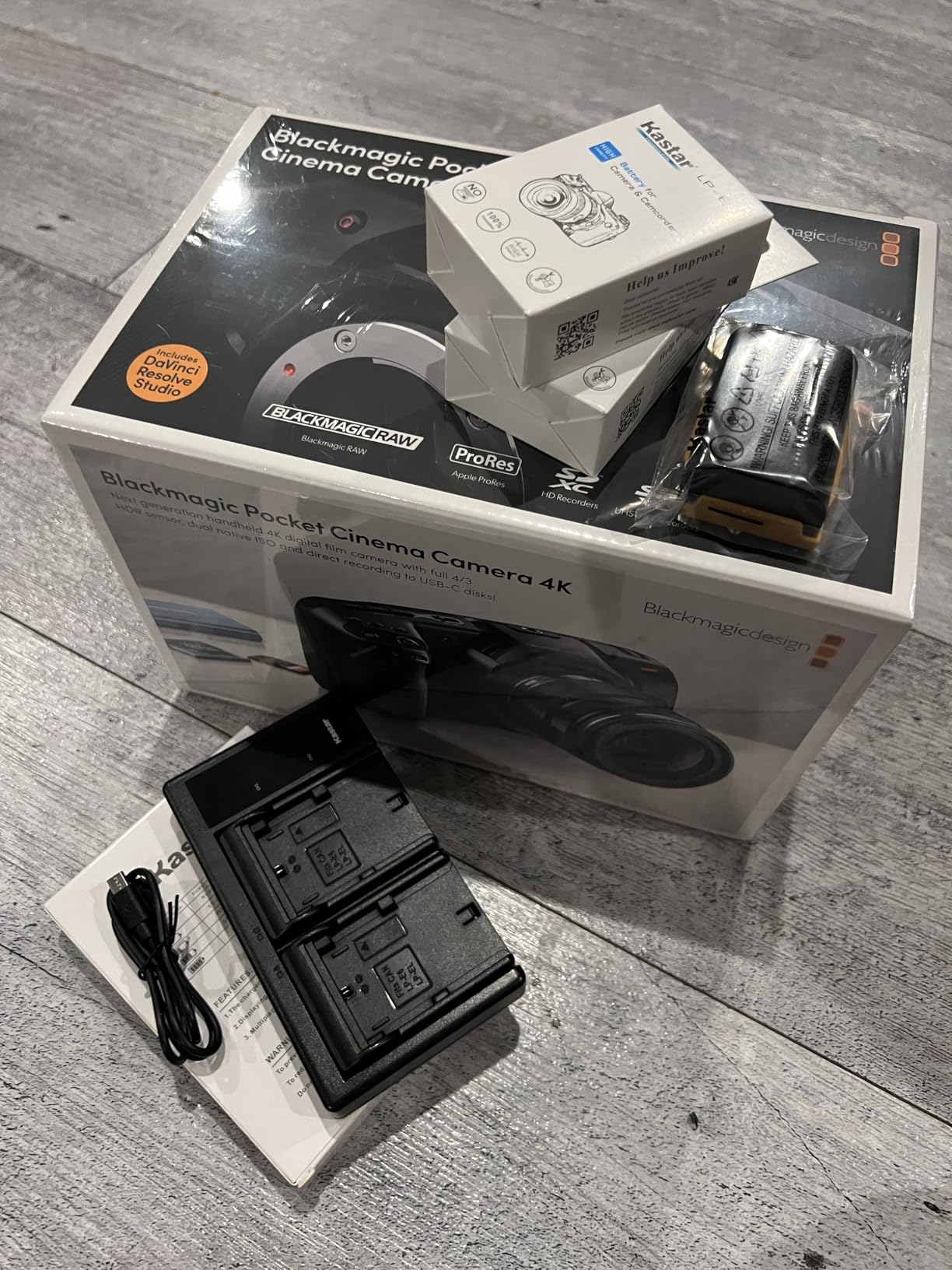 Blackmagic Design Pocket Cinema Camera 4K Power Bundle (CINECAMPOCHDMFT4K) – Includes Two (2) Additional LP-E6 Batteries, Dual Battery Charger, and SolidSignal Microfiber Cloth customer photo 2