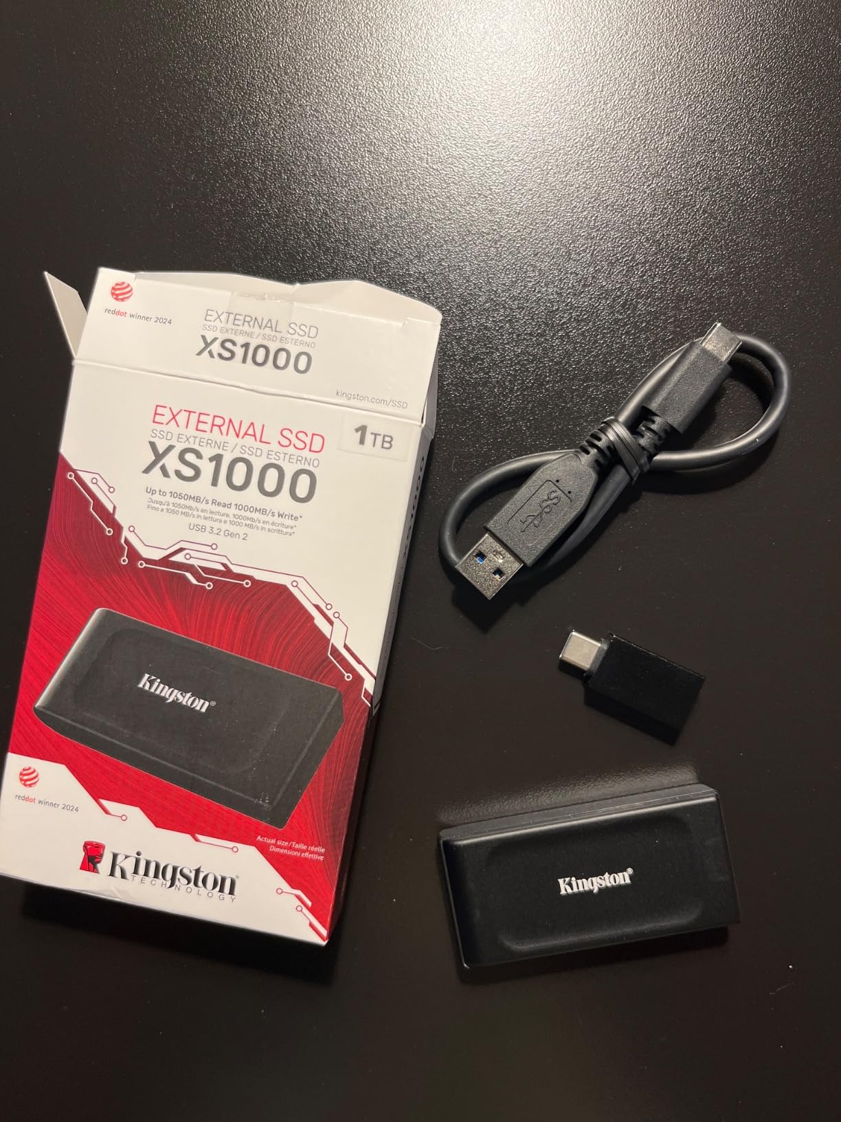 Kingston XS1000 1TB SSD, Pocket-Sized, USB 3.2 Gen 2, External Solid State Drive, Up to 1050MB/s customer photo 1