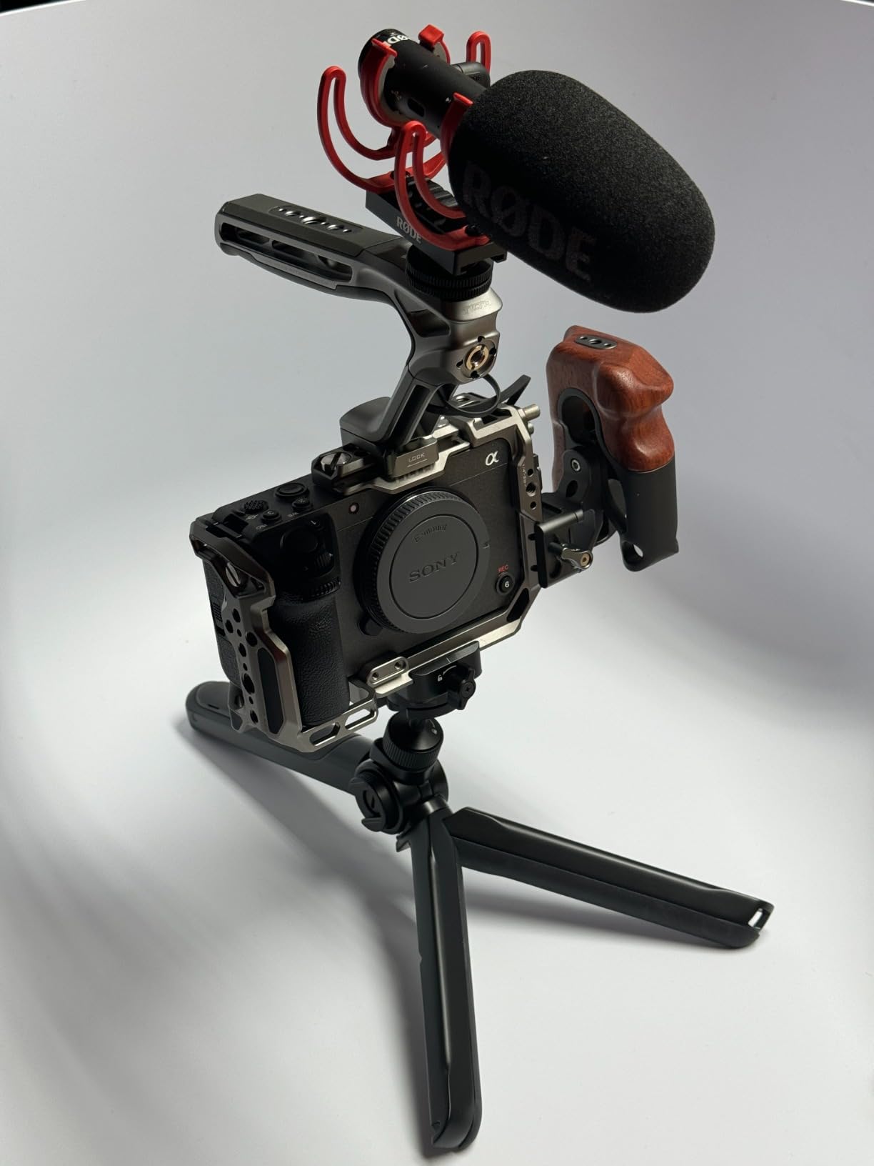 Camera Cage Basic Kit for FX3, FX3A, FX30 V2 | Includes Cage, Top Handle, Baseplate & More | Top Plate NATO Rail, Cold Shoe, 1/4