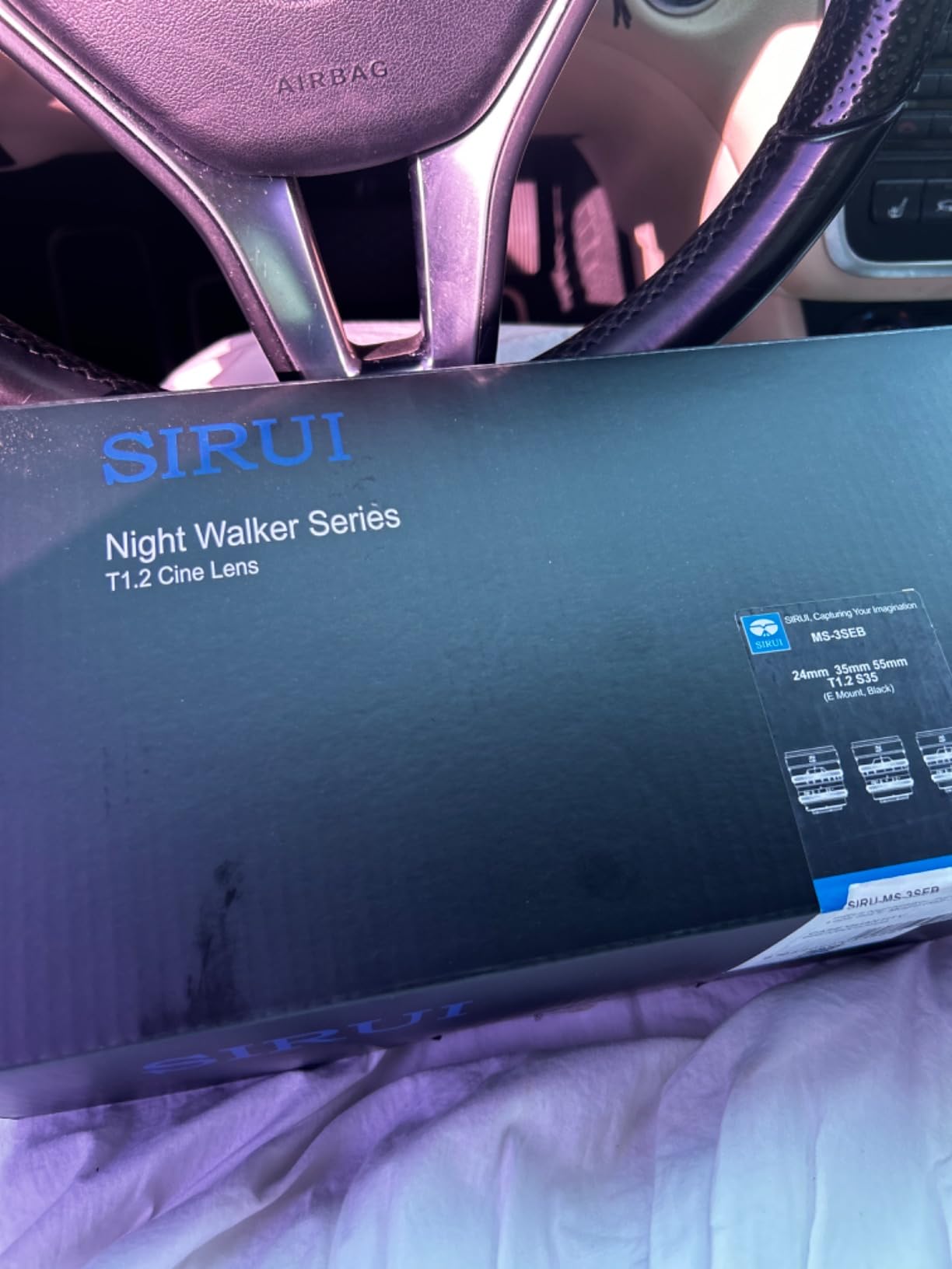SIRUI Night Walker S35 Manual Focus Cine Lens Set, 24mm, 35mm, 55mm, T1.2 Large Aperture Lens for E Mount Cameras, FX30, ZVE-10, A6500, A6600 (MS-3SEB, Black) customer photo 2