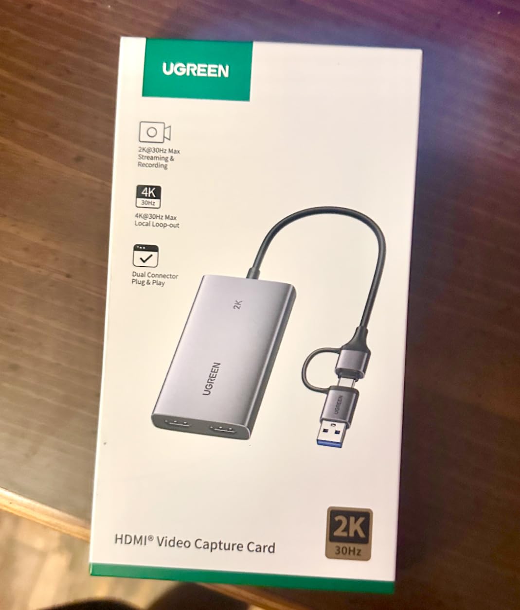 UGREEN 4K@30Hz Loop Out HDMI Capture Card for 2K 30FPS 1080P 60FPS USB 3.0 customer photo 1