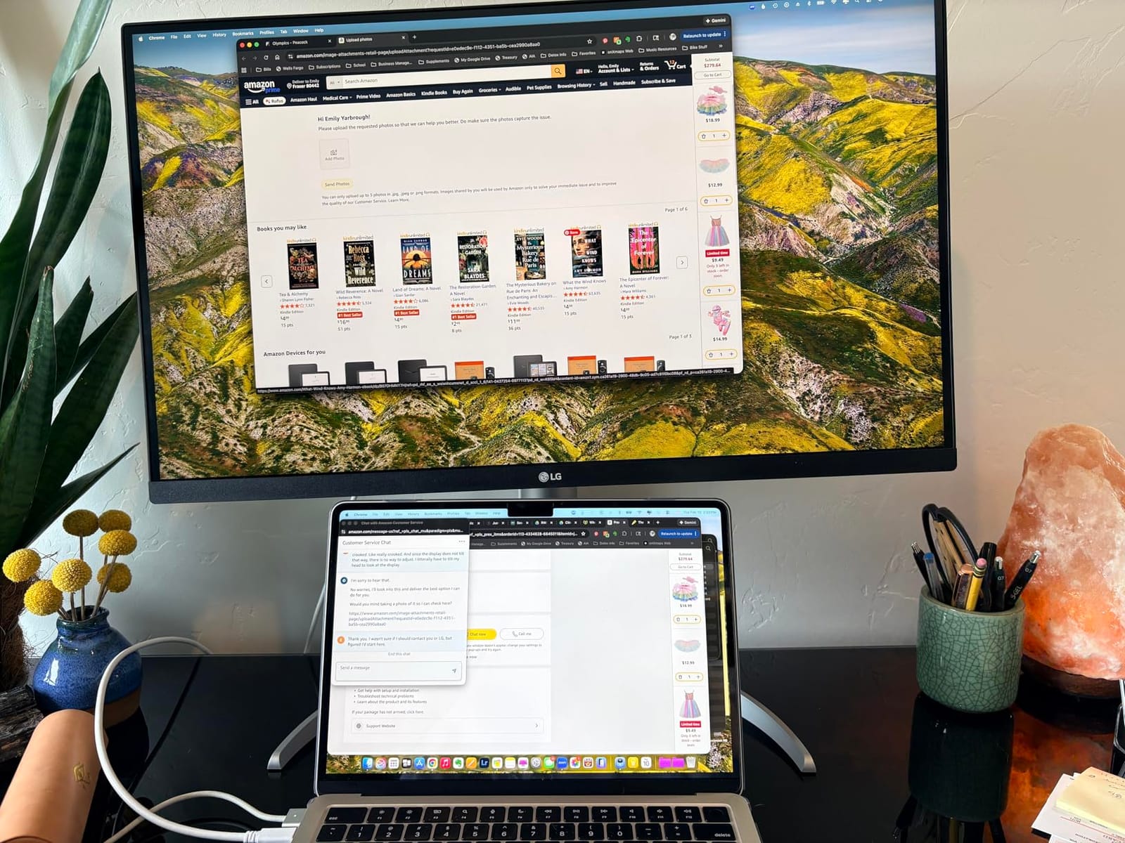 LG 27UP850K-W 27-inch Ultrafine 4K UHD IPS Monitor, White customer photo 2