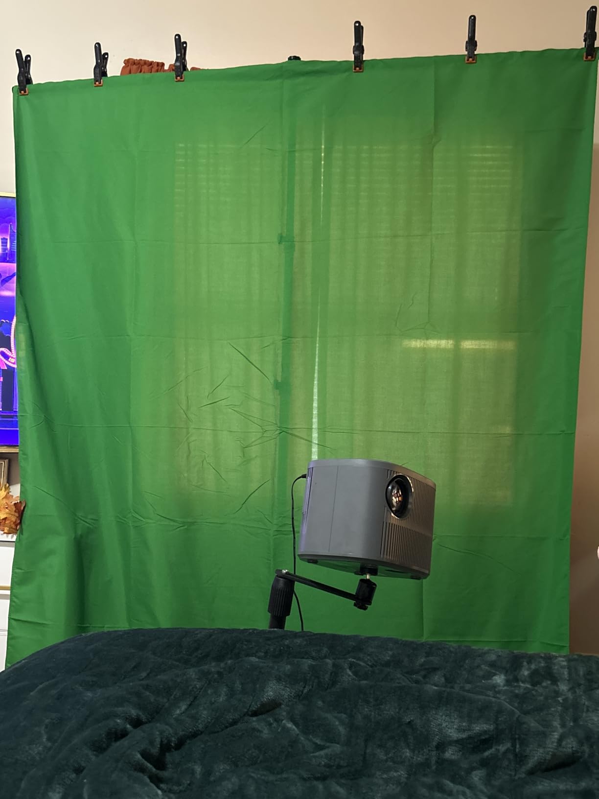 Emart 5x6.5ft Green Screen Backdrop Kit with T-Shape Stand and 6 Clamps customer photo 1