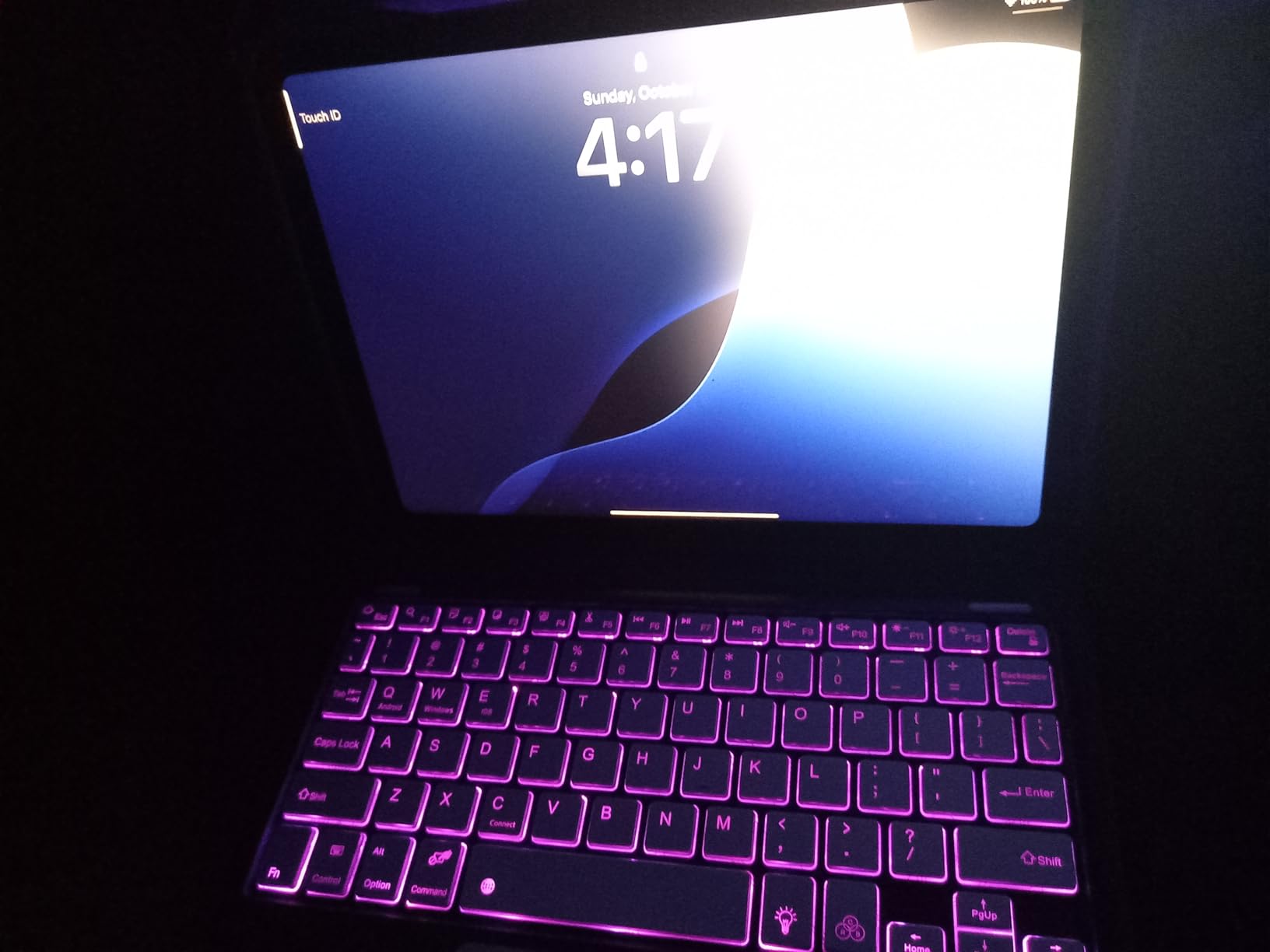 MoKo Touch Keyboard Case for iPad (A16) 11th/10th Gen, Navy Blue customer photo 1