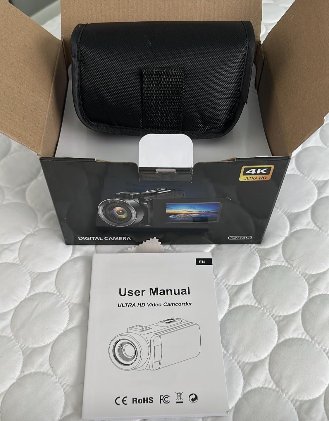 ZYDIIE 4K Video Camera Camcorder UHD 64MP Vlogging Camera for YouTube 18x Digital Zoom 3