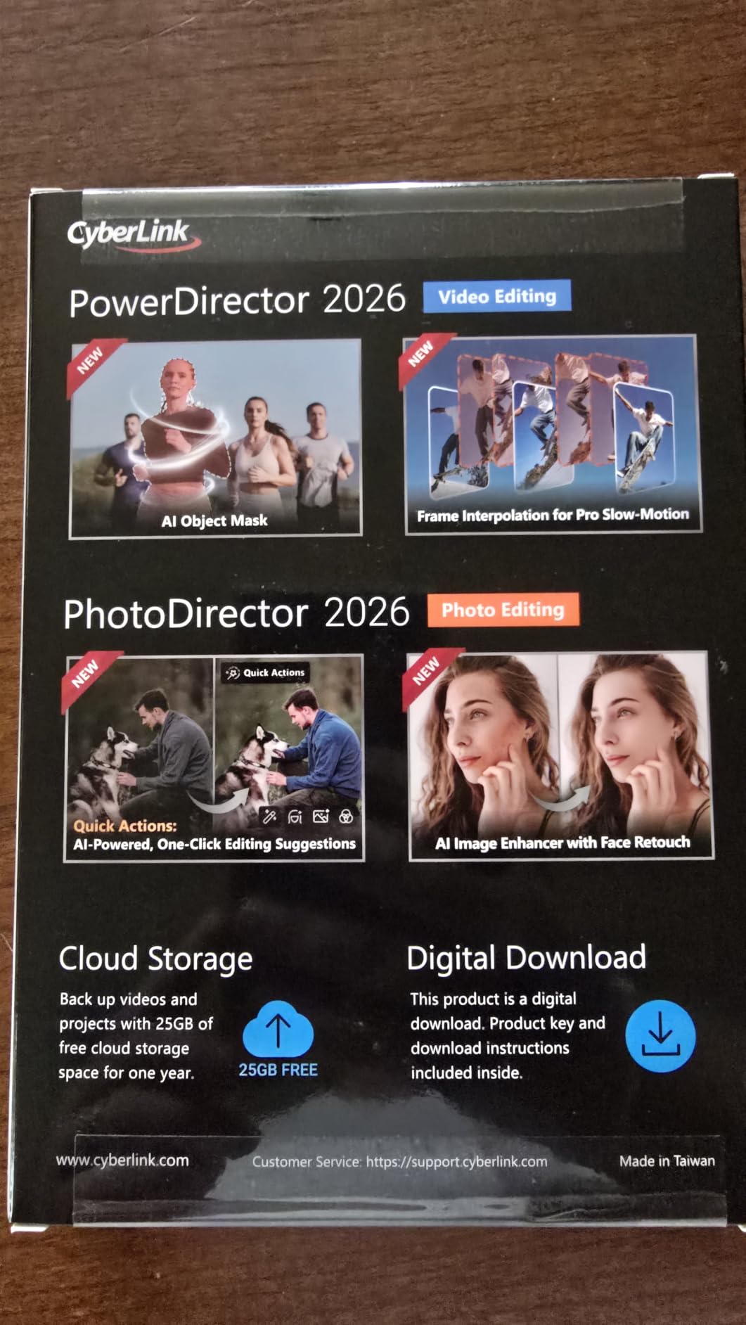 CyberLink PowerDirector & PhotoDirector 2026 | AI Video and Photo Editing Software for Windows | Slideshow Maker, Effects & Creative Design Tools | Box with Download Code customer photo 1