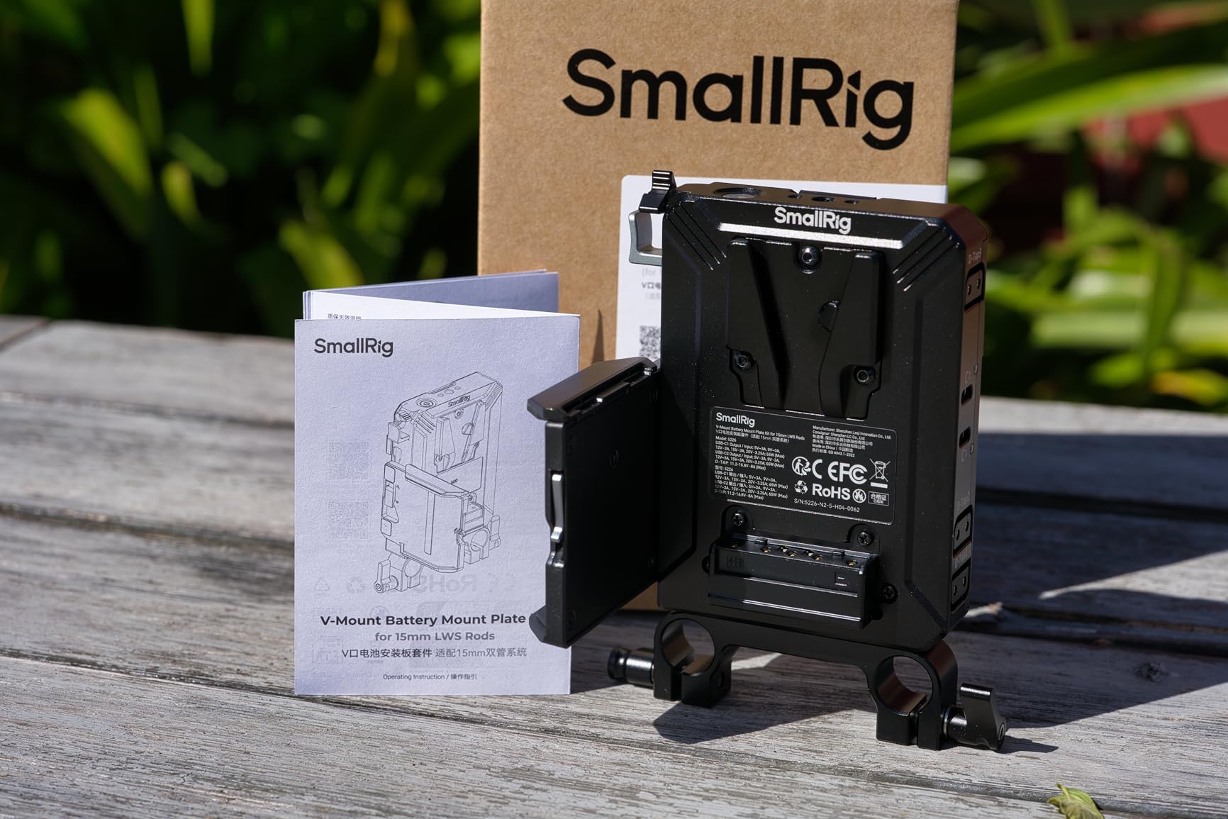 SMALLRIG V-Mount Battery Plate Kit for 15mm LWS Rods, with Dual Rod Clamp | with LCD Screen Protector & Cable Clips, D-Tap & USB-C Supply, All-in One Camera Video Rig for Mirrorless/DSLR customer photo 2