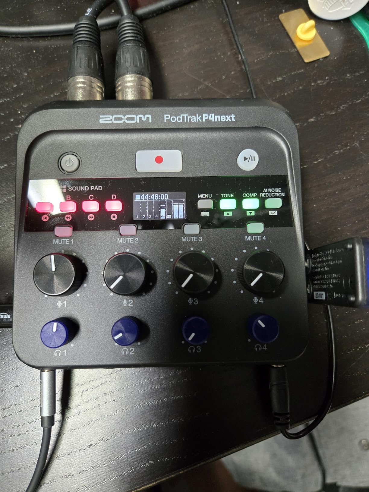 Zoom PodTrak P4next Podcast Recorder with 4 Inputs + AI Noise Reduction customer photo 2