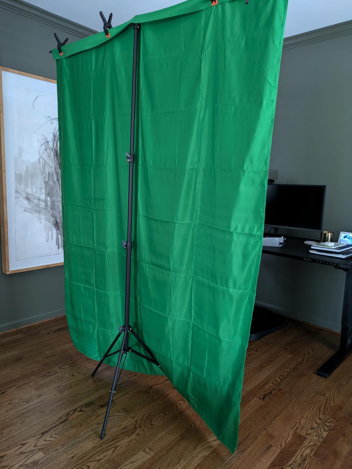 Hemmotop Wider Green Screen Backdrop with Stand, 8x7.5ft Background Kit customer photo 1