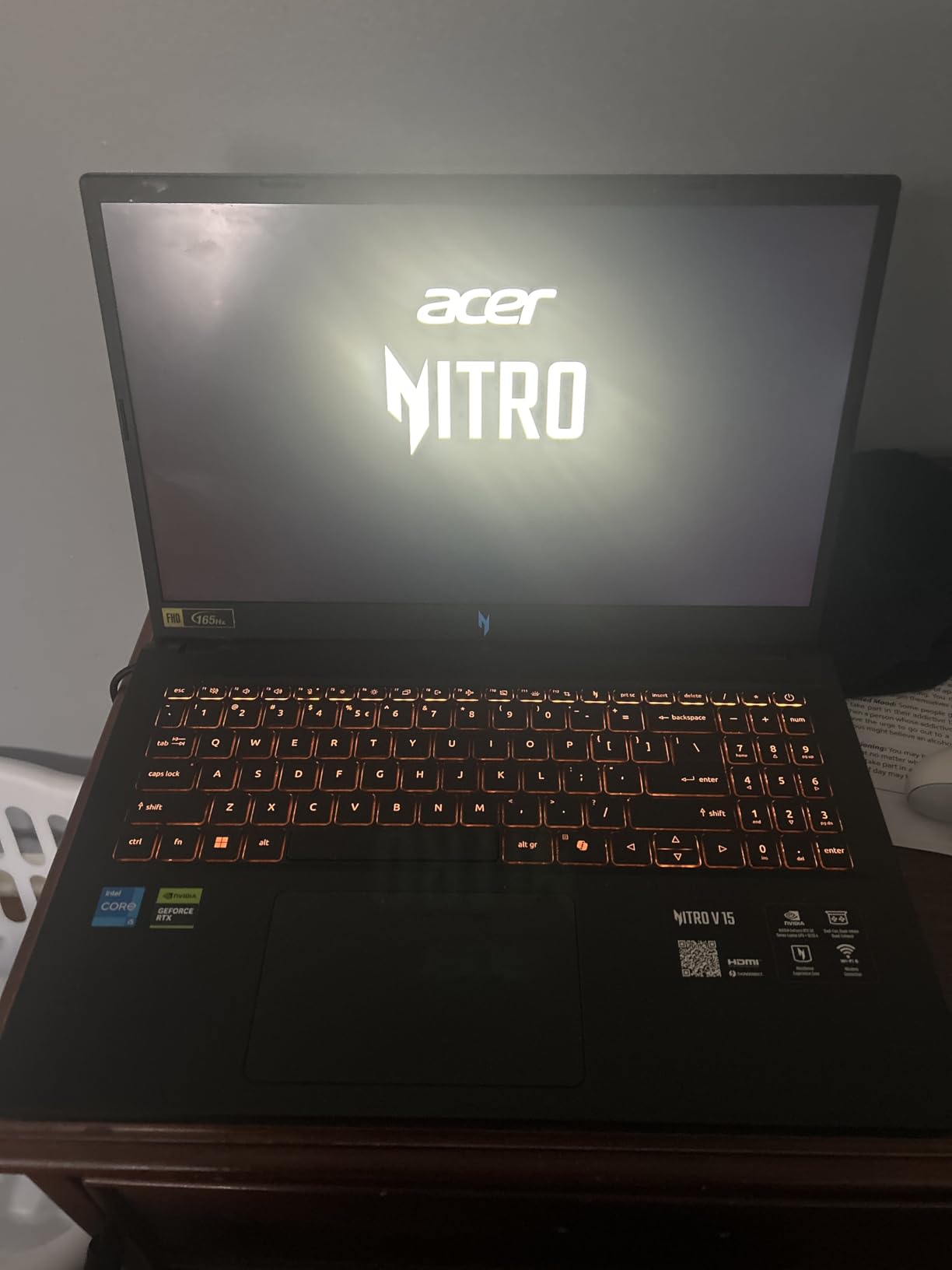 acer Nitro V 15.6” FHD IPS 165Hz Gaming Laptop, Intel Core i5-13420H, NVIDIA GeForce RTX 5050 with 8GB GDDR7 VRAM, Win11H, w/Mouse pad (16GB RAM, 512GB PCIe SSD) customer photo 1