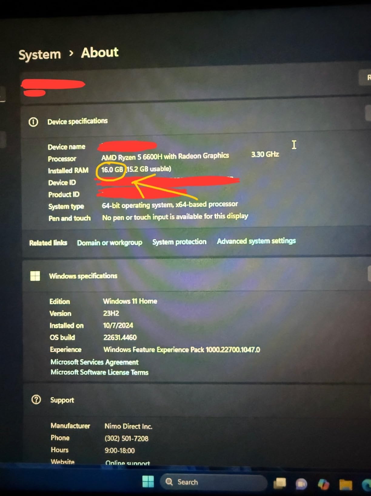 NIMO 15.6 AI Creator Laptop, 6 Core AMD R5-6600H 16GB RAM 512GB SSD FHD IPS customer photo 1