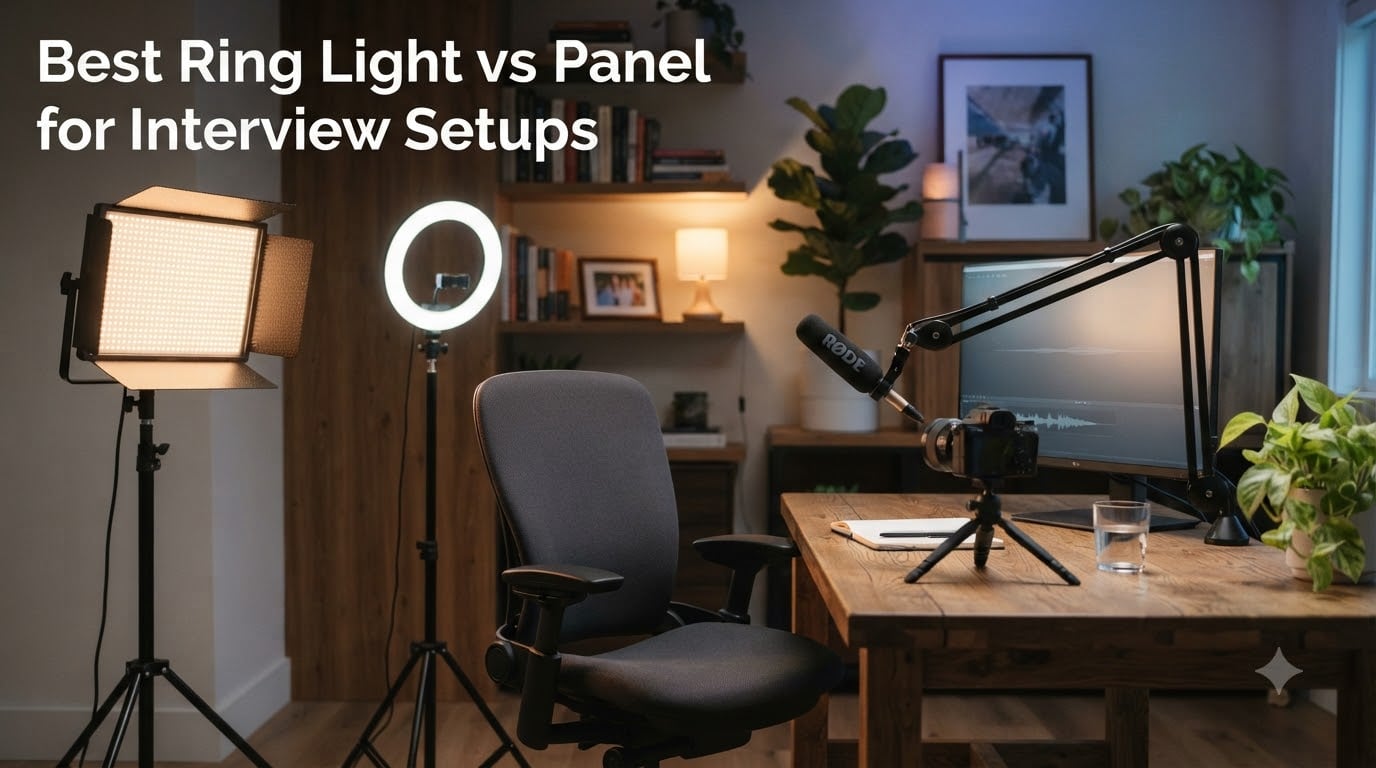 Best Ring Light vs Panel for Interview Setups