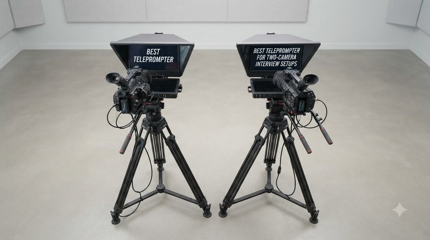 Best Teleprompter for Two-Camera Interview Setups