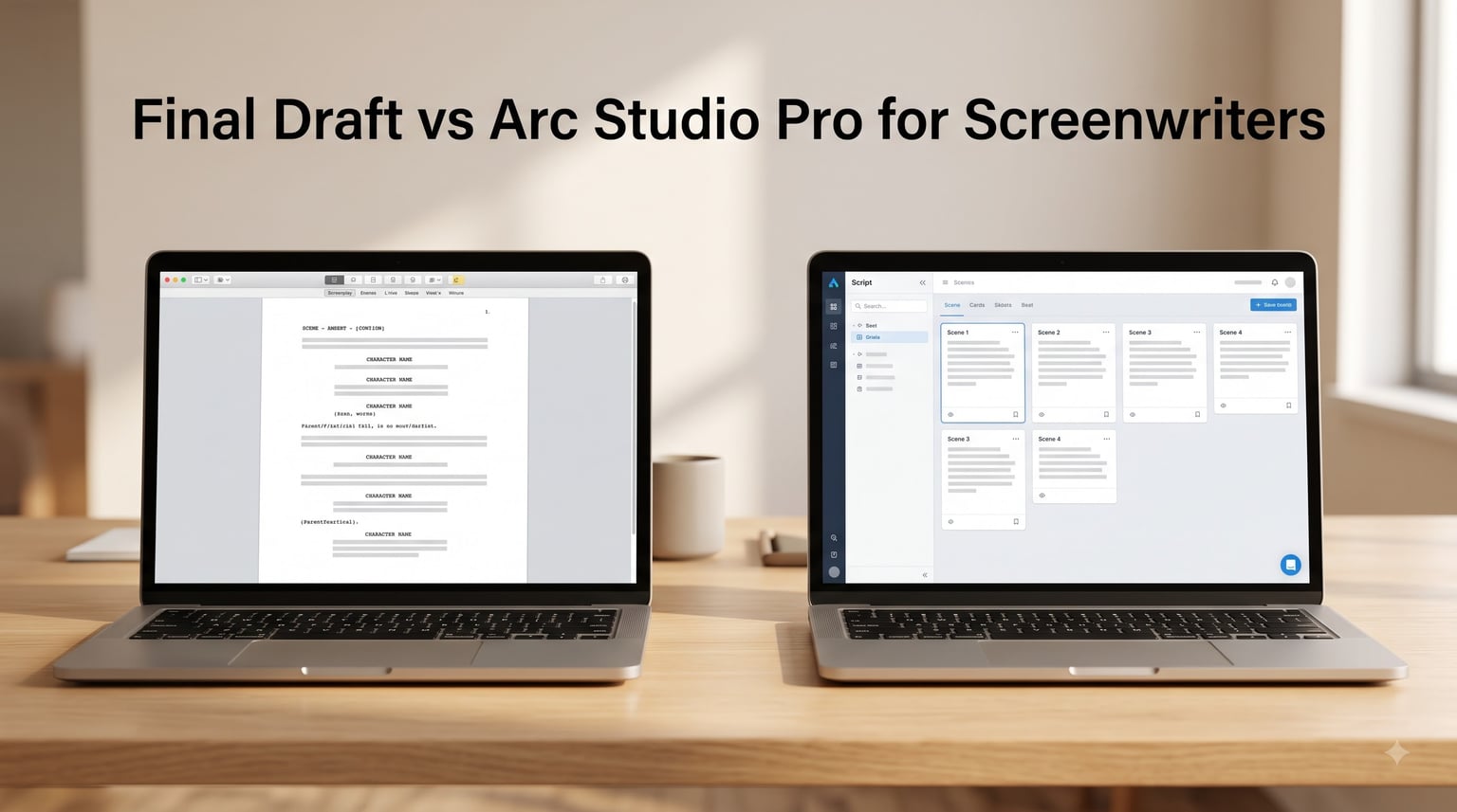 Final Draft vs Arc Studio Pro for Screenwriters