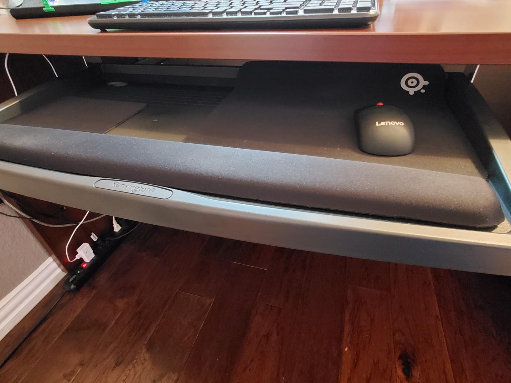 Kensington Keyboard Tray Under Desk, SmartFit Ergonomic Slide-Out Keyboard Drawer with Cable Management, Extra-Wide Height Adjustable Keyboard Holder, 24.5