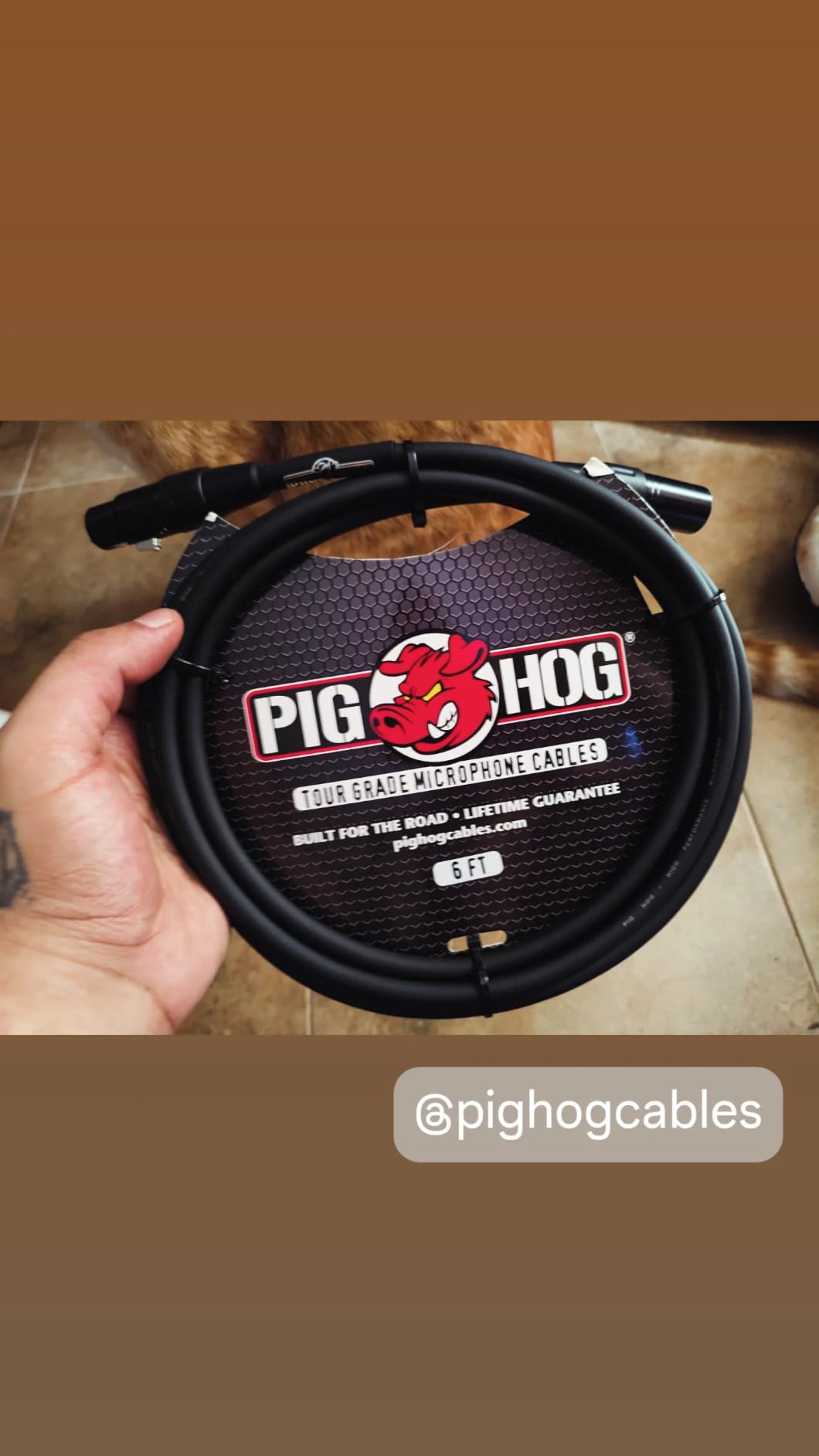Pig Hog PHM6 High Performance 8mm XLR Microphone Cable, 6 Feet customer photo 2