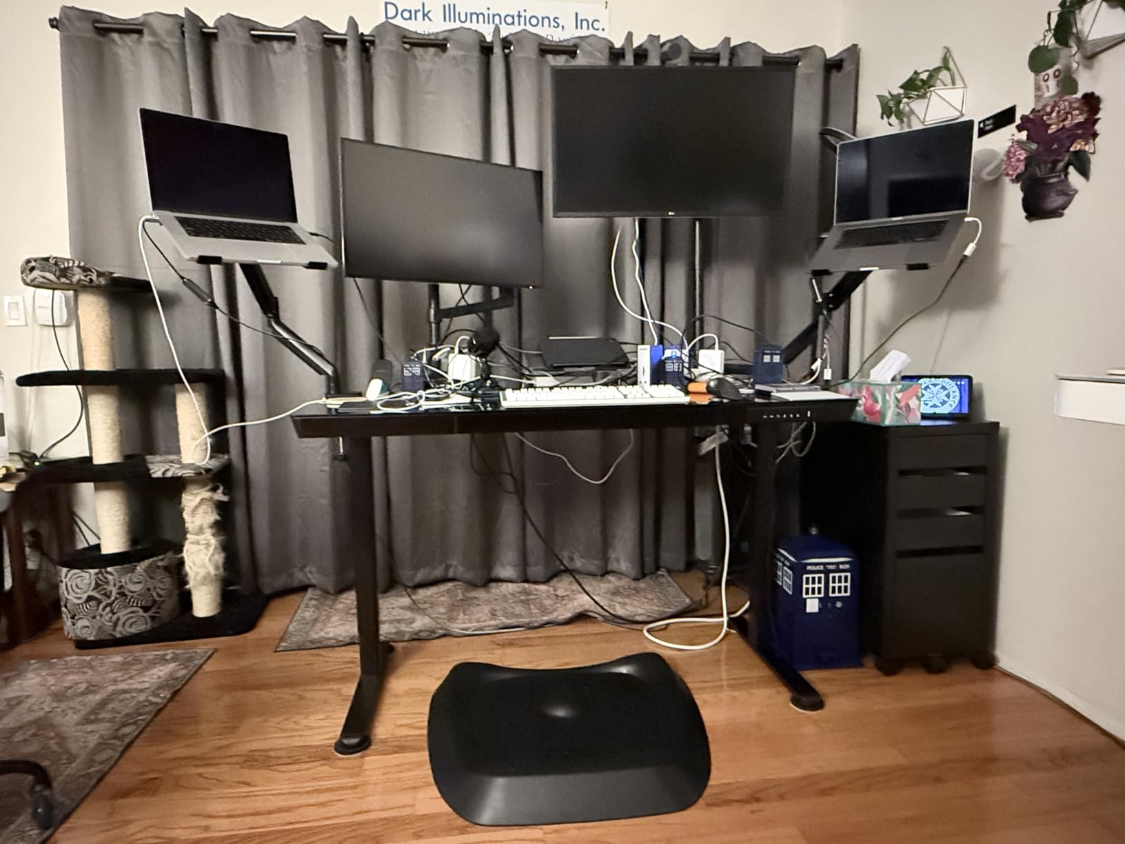 The Standing Desk Mat - Topo by Ergodriven | Premium Not-Flat Anti-Fatigue Standing Desk Mat with Calculated Terrain | Ultra-Thick Deluxe Comfort Foam, Durable, PVC-Free | Accessories | Obsidian Black customer photo 1