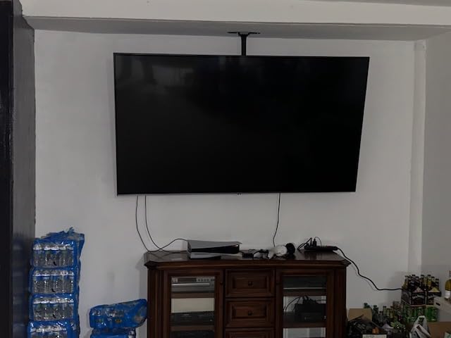 Mount-It! Ceiling TV Mount for 42–98 Inch TVs – Full Motion Swivel, Tilt & Height Adjustable Bracket, 220 lb Heavy-Duty Capacity, VESA 800x450, Sloped Ceilings & Corners – Home & Commercial Use customer photo 2