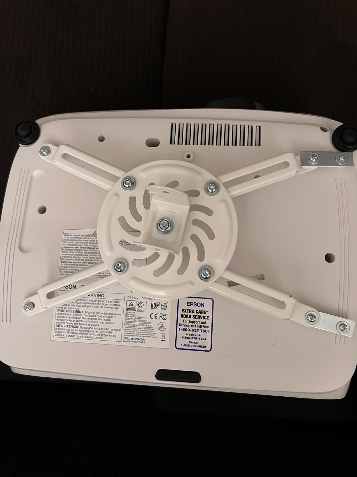VIVO Universal Adjustable Ceiling Projector, Projection Mount Extending Arms Mounting Bracket, White, MOUNT-VP01W customer photo 2