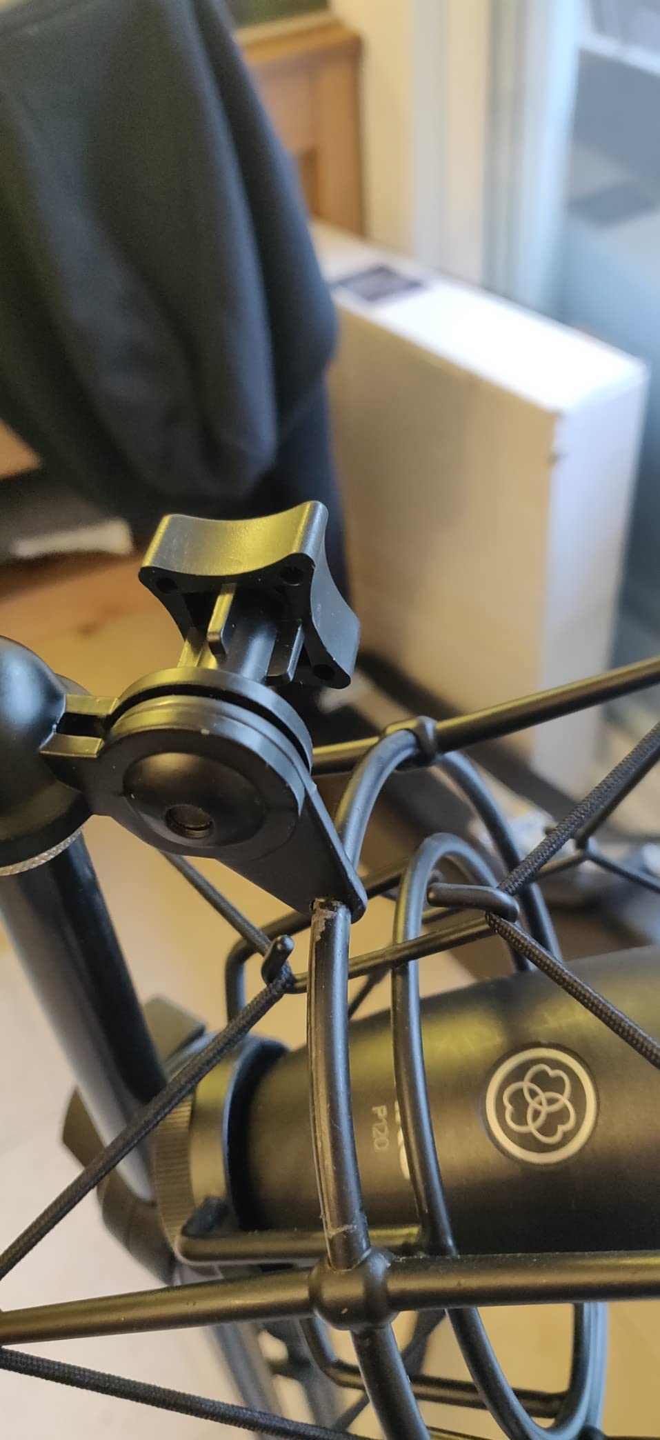Microphone Shock Mount Mic Holder - Anti Vibration Spider Shockmount Compatible with Many Condenser Mics Like AT2020 MXL 770 MXL 990 Samson G Track Pro Rode Procaster NT1-A Neumann U87 etc. customer photo 1